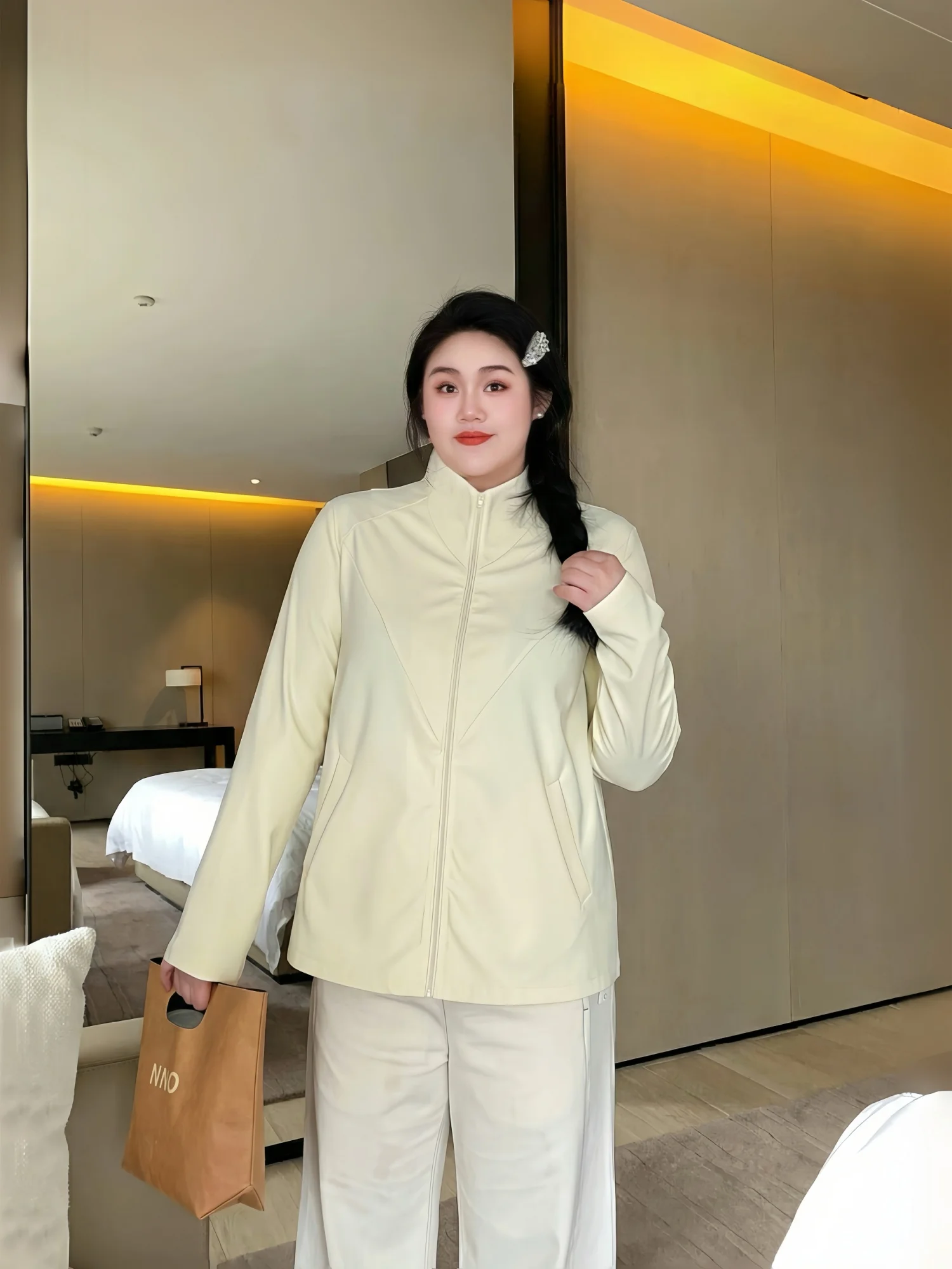 Spring New Style plus Size Women's Jacket Stand Collar Outdoor Windbreaker Slimming Top Commute Casual Polyester Fiber
Spring New Style plus Size Women's Jacket Stand Collar Outdoor Windbreaker Slimming Top Commute Casual Polyester Fiber