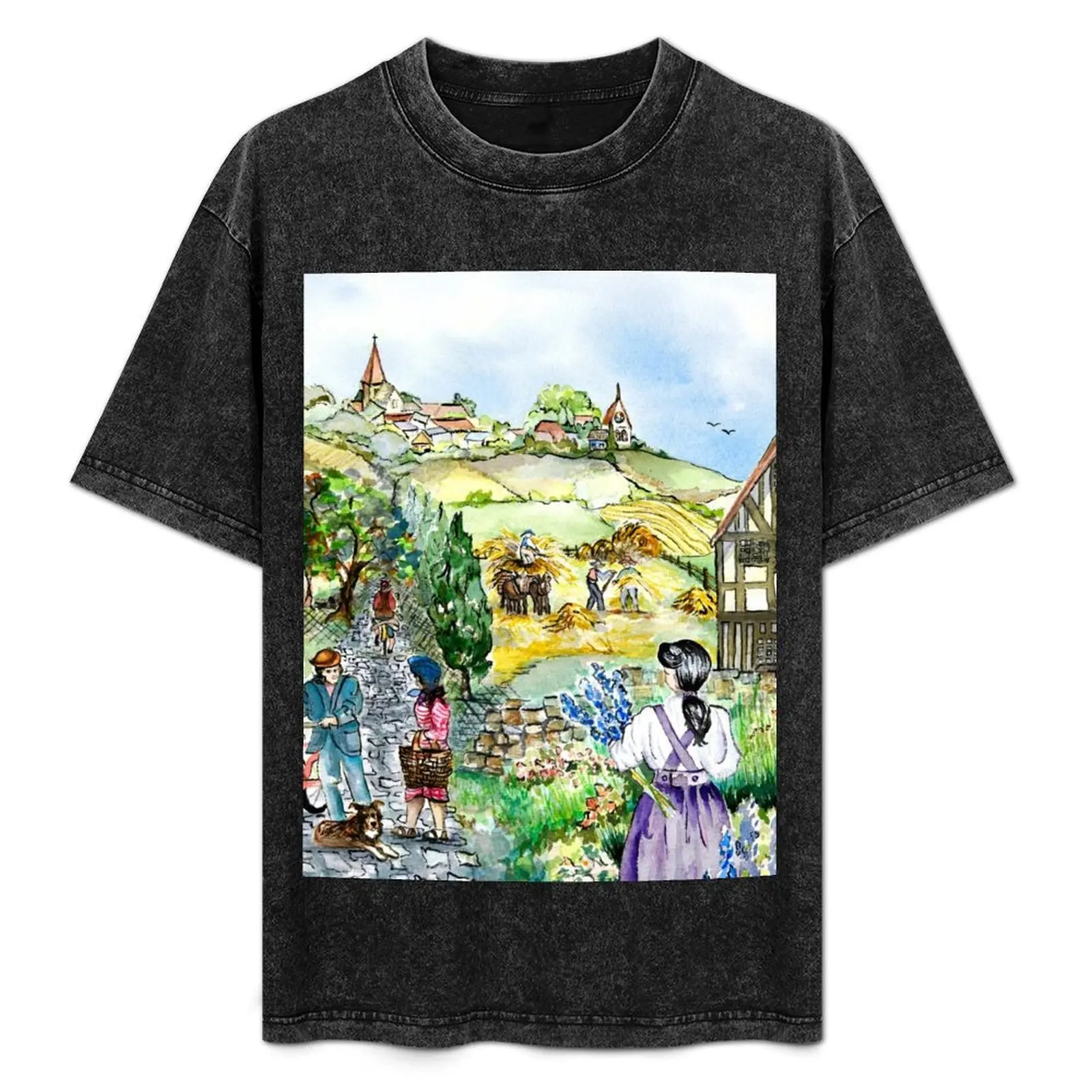 European Village Watercolor Sketch T-Shirt korean fashion sublime graphic t shirts shirts graphic tees t shirt for men
European Village Watercolor Sketch T-Shirt korean fashion sublime graphic t shirts shirts graphic tees t shirt for men