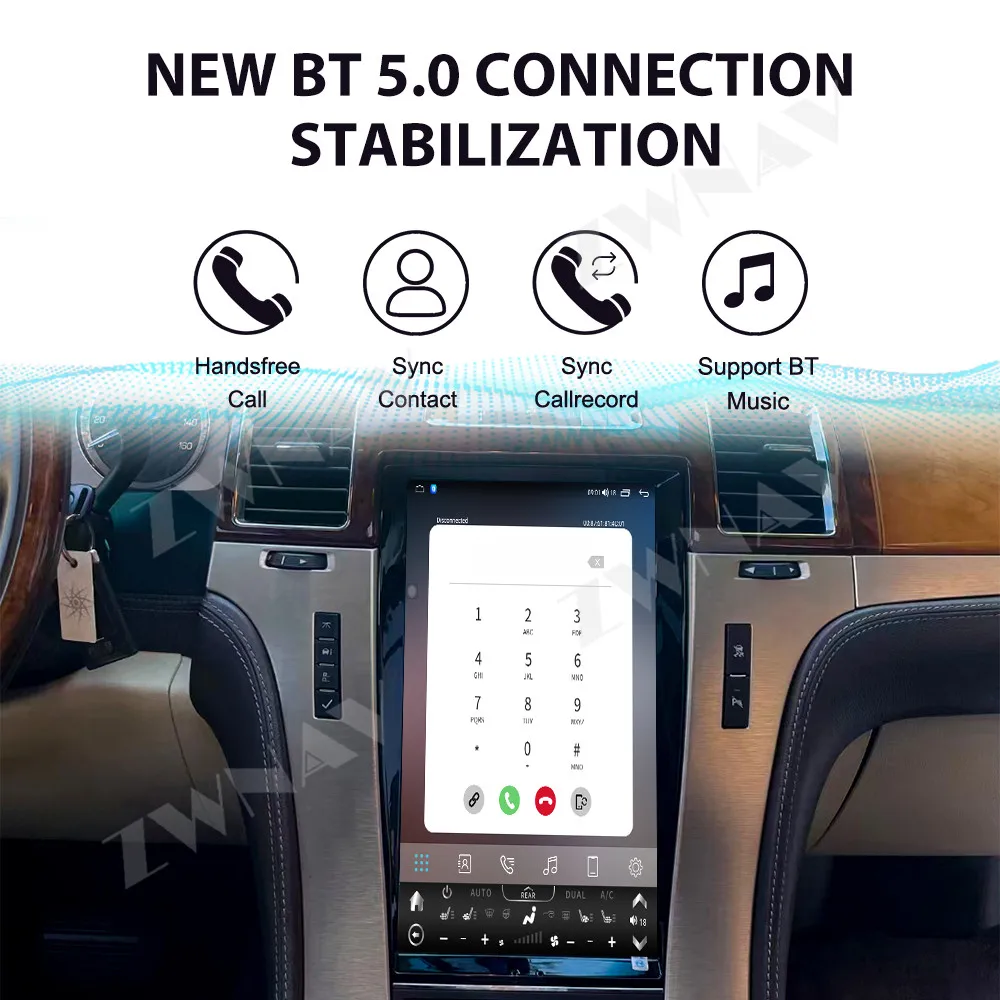 Для Cadillac Escalade 2004-2017 Android 14 GPS-навигация WIFI Carplay 13,6-дюймовый сенсорный экран автомобильный мультимедийный плеер Androidauto
Для Cadillac Escalade 2004-2017 Android 14 GPS-навигация WIFI Carplay 13,6-дюймовый сенсорный экран автомобильный мультимедийный плеер Androidauto