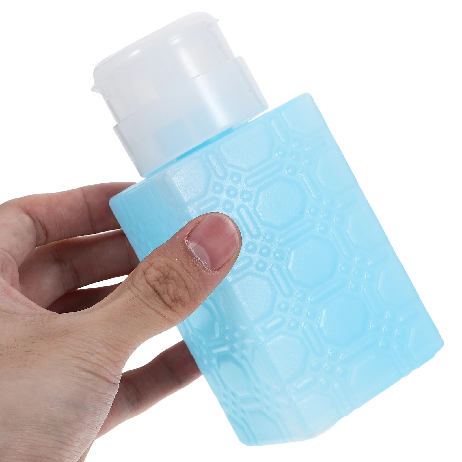 Nail Polish Remover Dispenser 250ml Blue Square Press Bottle Leak Proof Lockable Travel Pump Container Reusable Portable
Nail Polish Remover Dispenser 250ml Blue Square Press Bottle Leak Proof Lockable Travel Pump Container Reusable Portable