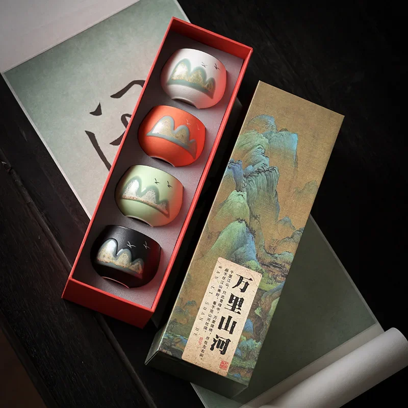 Guochao Wanli Mountain River Master Teacup Home Ceramic Tea Set Master Cup Chinese Kung Fu Tea Bowl Business Gift Office Home
Guochao Wanli Mountain River Master Teacup Home Ceramic Tea Set Master Cup Chinese Kung Fu Tea Bowl Business Gift Office Home