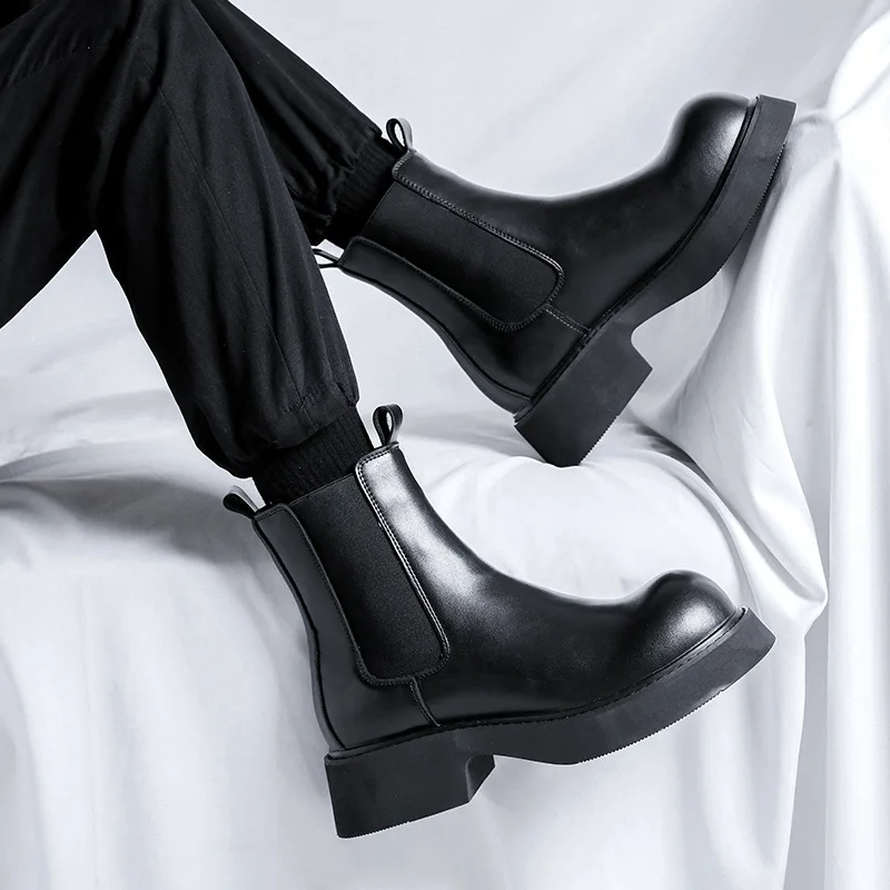 men luxury fashion chelsea boots black original leather shoes party cowboy platform boot handsome motorcycle chunky botas hombre
men luxury fashion chelsea boots black original leather shoes party cowboy platform boot handsome motorcycle chunky botas hombre