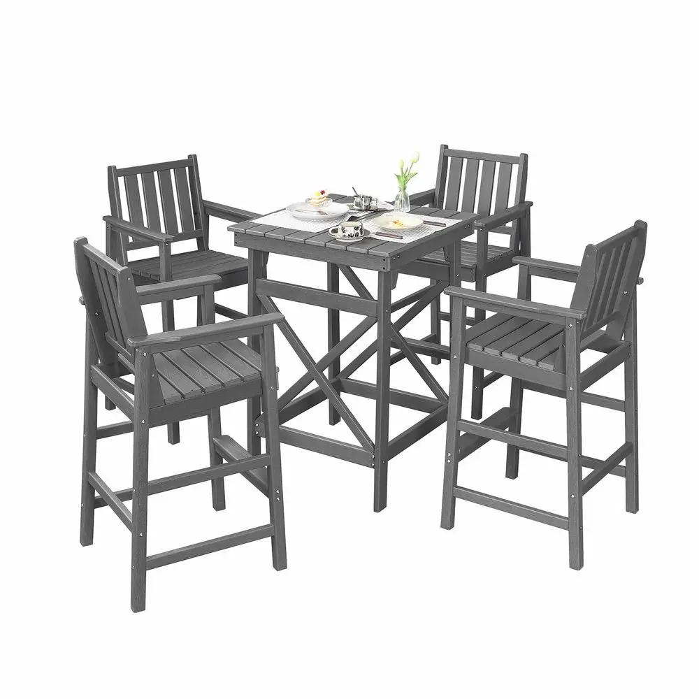 Pieces Adirondack Bar Chairs Set, HDPE Patio Bar Height Table and Chairs, Tall Adirondack Outdoor Bar Stools Set, HDPE Patio Ba
Pieces Adirondack Bar Chairs Set, HDPE Patio Bar Height Table and Chairs, Tall Adirondack Outdoor Bar Stools Set, HDPE Patio Ba