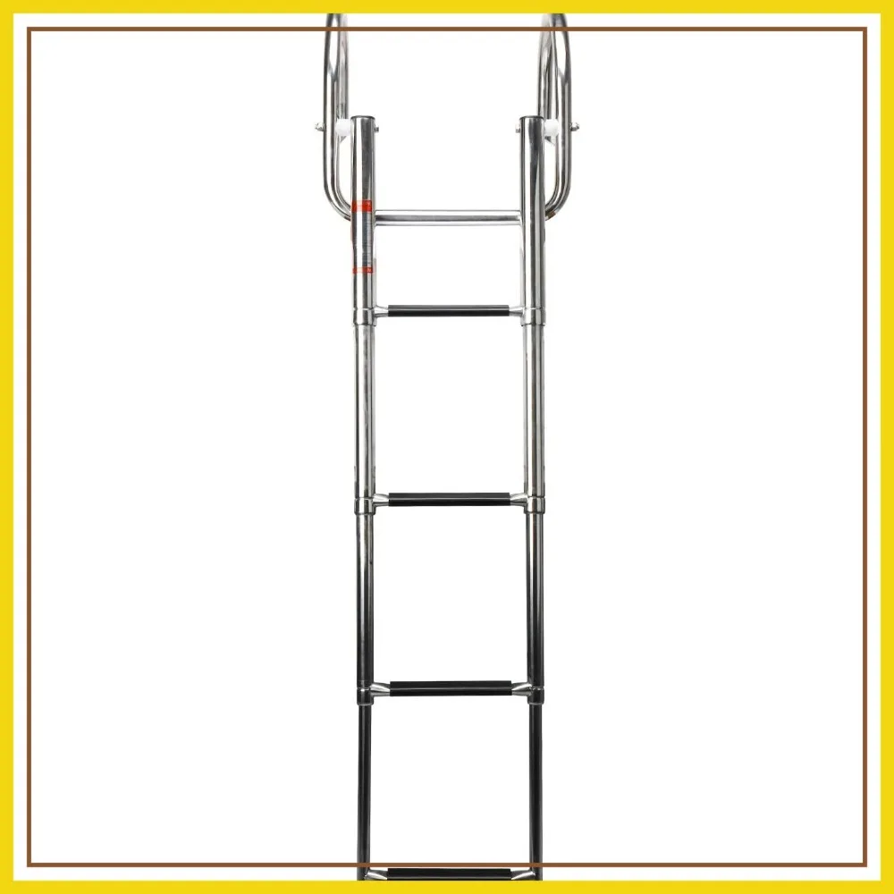 4 Step Boat Ladder Folding Pontoon Ladder Stainless Steel Telescoping Dock Ladder 550lbs Capacity for Marine Swimming Pool Lake
4 Step Boat Ladder Folding Pontoon Ladder Stainless Steel Telescoping Dock Ladder 550lbs Capacity for Marine Swimming Pool Lake
