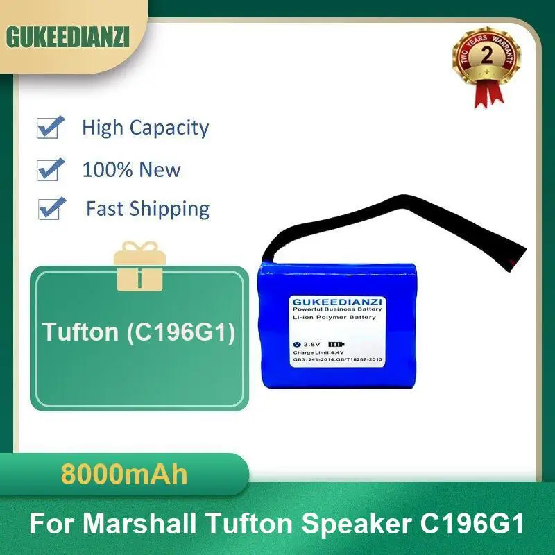 8000mAh Tufton (C196G1) Speaker Battery For Marshall Tufton Speaker C196G1 High Capacity
8000mAh Tufton (C196G1) Speaker Battery For Marshall Tufton Speaker C196G1 High Capacity