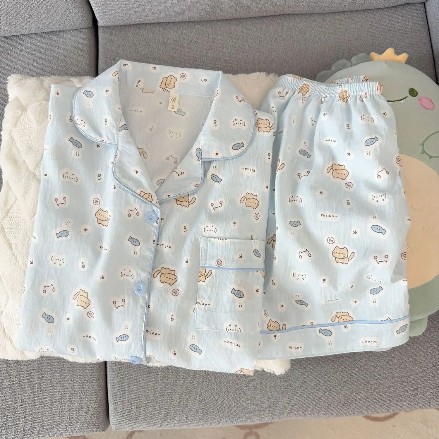 Sky Blue Kawaii Cat PJ Set Cotton Pajama Sets Women 2026 Summer Y2K Girls Sleepwear Soft Light Homewear T-shirt Shorts PJS
Sky Blue Kawaii Cat PJ Set Cotton Pajama Sets Women 2026 Summer Y2K Girls Sleepwear Soft Light Homewear T-shirt Shorts PJS