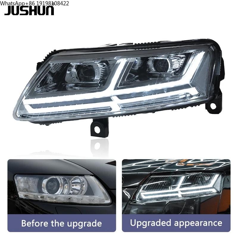Фара в сборе для Audi A6L 2005-2011, модифицированная, со светодиодными ходовыми огнями, двойной свет, дневные ходовые огни JUSHUN
Фара в сборе для Audi A6L 2005-2011, модифицированная, со светодиодными ходовыми огнями, двойной свет, дневные ходовые огни JUSHUN