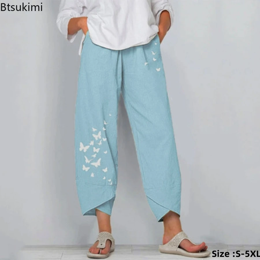 Plus Size Women Harem Pants Vintage Cotton Linen Elastic Waist Wide Leg Trouser Female Casual Solid Pockets Loose Cropped Pants
Plus Size Women Harem Pants Vintage Cotton Linen Elastic Waist Wide Leg Trouser Female Casual Solid Pockets Loose Cropped Pants