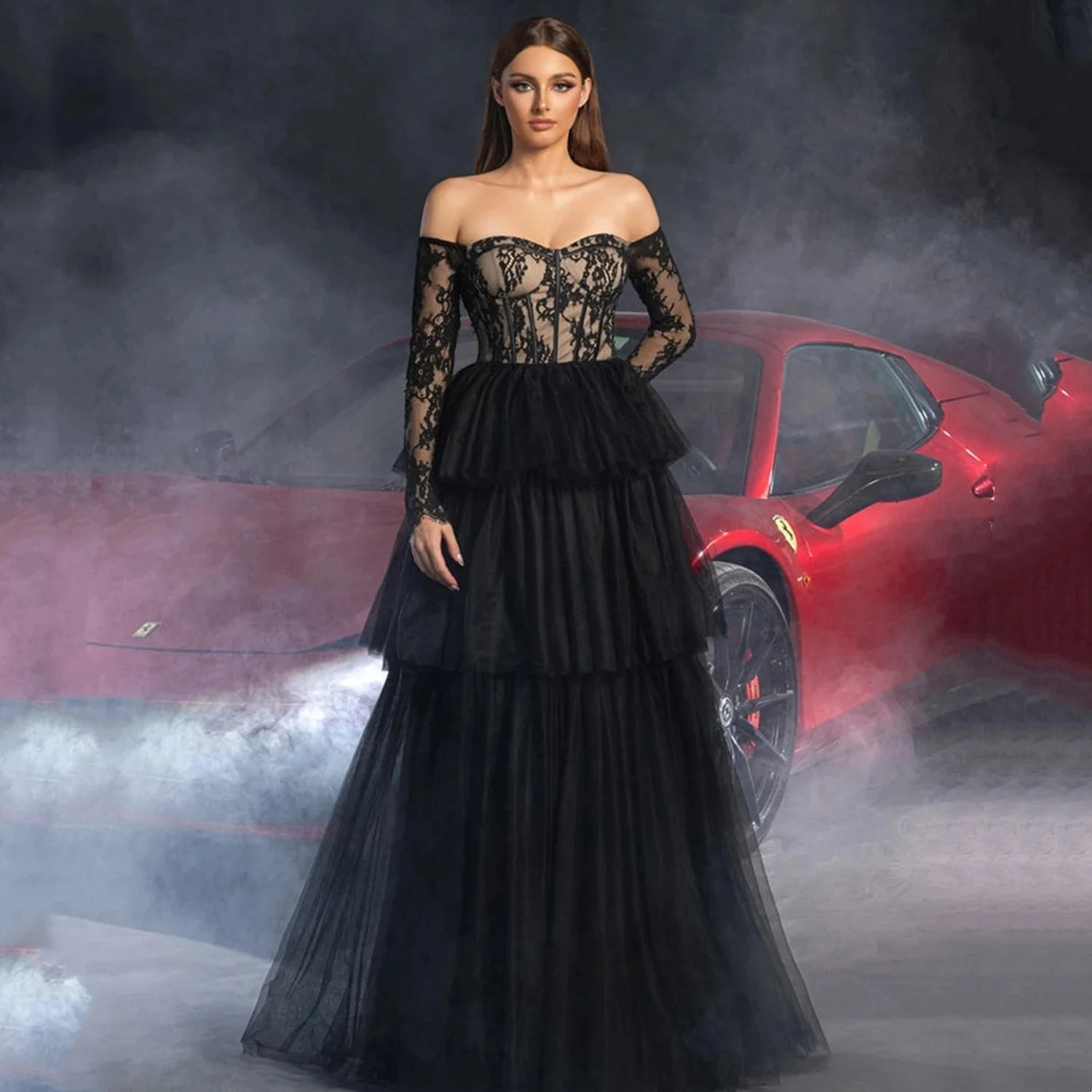 Черное кружево с длинными рукавами на заказ Вечерние платья Pastrol Унисекс Джерси Ретро Дубай Саудовская Аравия Пром Индивидуальные
Черное кружево с длинными рукавами на заказ Вечерние платья Pastrol Унисекс Джерси Ретро Дубай Саудовская Аравия Пром Индивидуальные