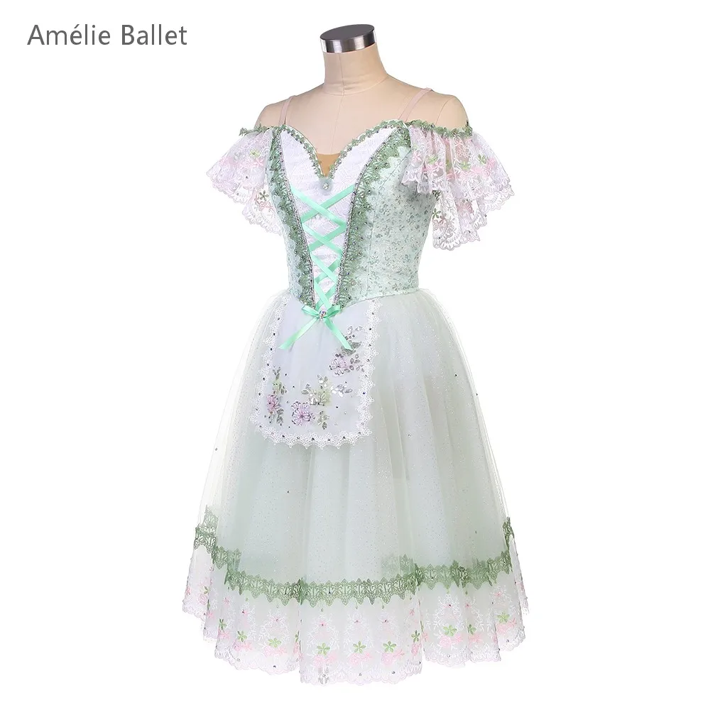 B25612 Adult Girls Off Shoulder Light Green Customized Professional Ballet Dance Tutus Coppelia’s Ballet Competition Tutu
B25612 Adult Girls Off Shoulder Light Green Customized Professional Ballet Dance Tutus Coppelia’s Ballet Competition Tutu