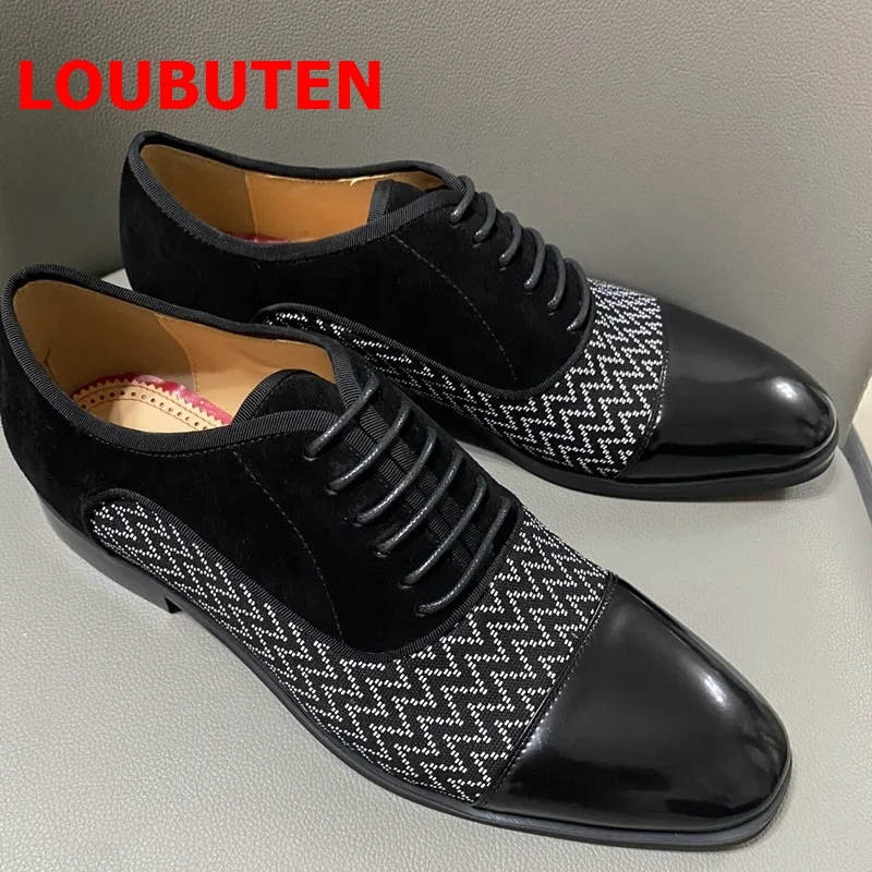 LOUBUTEN Lace-up Men Shoes Formal Dress Shoes Genuine Leather Oxfords Wedding Shoes Luxury Italian Leather Shoes For Men
LOUBUTEN Lace-up Men Shoes Formal Dress Shoes Genuine Leather Oxfords Wedding Shoes Luxury Italian Leather Shoes For Men