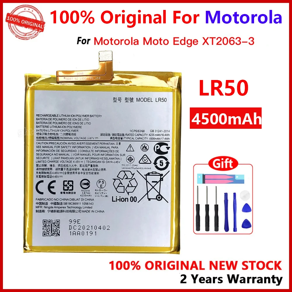 Новинка 100%, оригинальный аккумулятор LG50 4500 мАч для Motorola MOTO Edge XT2063-3, запасные высококачественные батареи
Новинка 100%, оригинальный аккумулятор LG50 4500 мАч для Motorola MOTO Edge XT2063-3, запасные высококачественные батареи