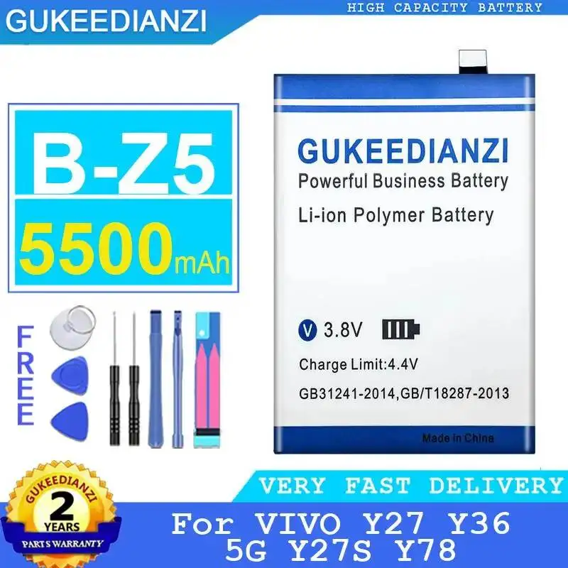 B-Z5 Environmentally Friendly For Vivo Y27 Y36 5G Y27S Y78 Stable 5500Mah Mobile Phone Battery
B-Z5 Environmentally Friendly For Vivo Y27 Y36 5G Y27S Y78 Stable 5500Mah Mobile Phone Battery