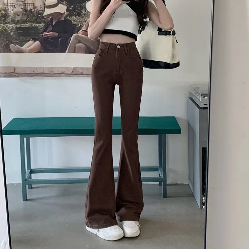 High Waist Bell Bottom Jeans Women's Spring Slimming Brown Color Large Size Fat MM Floor Length New 2026 Brown Pants
High Waist Bell Bottom Jeans Women's Spring Slimming Brown Color Large Size Fat MM Floor Length New 2026 Brown Pants