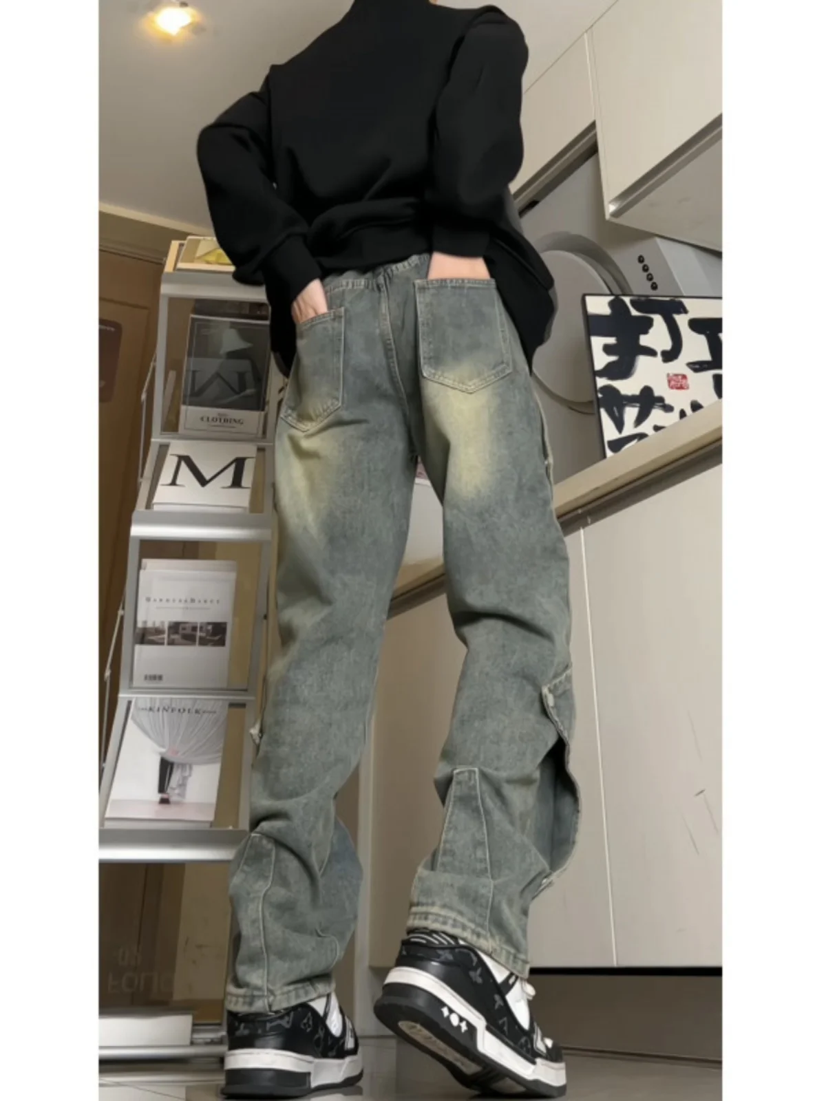 American Retro Mud Cowboy Jeans Men's Autumn Winter Straight Leg CleanFit Casual Pants Asymmetrical Micro Flared Trousers
American Retro Mud Cowboy Jeans Men's Autumn Winter Straight Leg CleanFit Casual Pants Asymmetrical Micro Flared Trousers