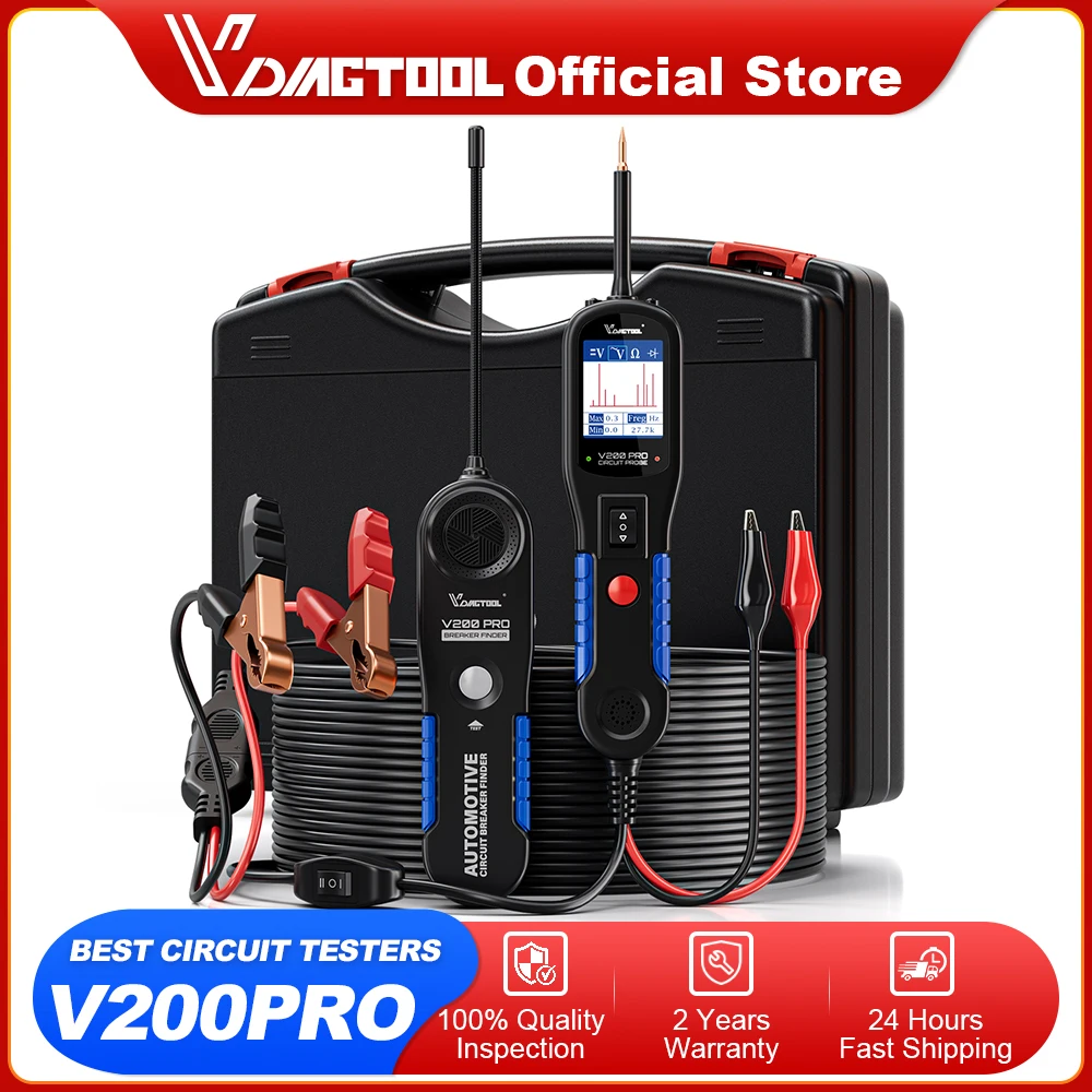Автомобильный зонд VDIAGTOOL V200 PRO, тестер электрического короткого замыкания с набором из 30 щупов, 12/24 в
Автомобильный зонд VDIAGTOOL V200 PRO, тестер электрического короткого замыкания с набором из 30 щупов, 12/24 в