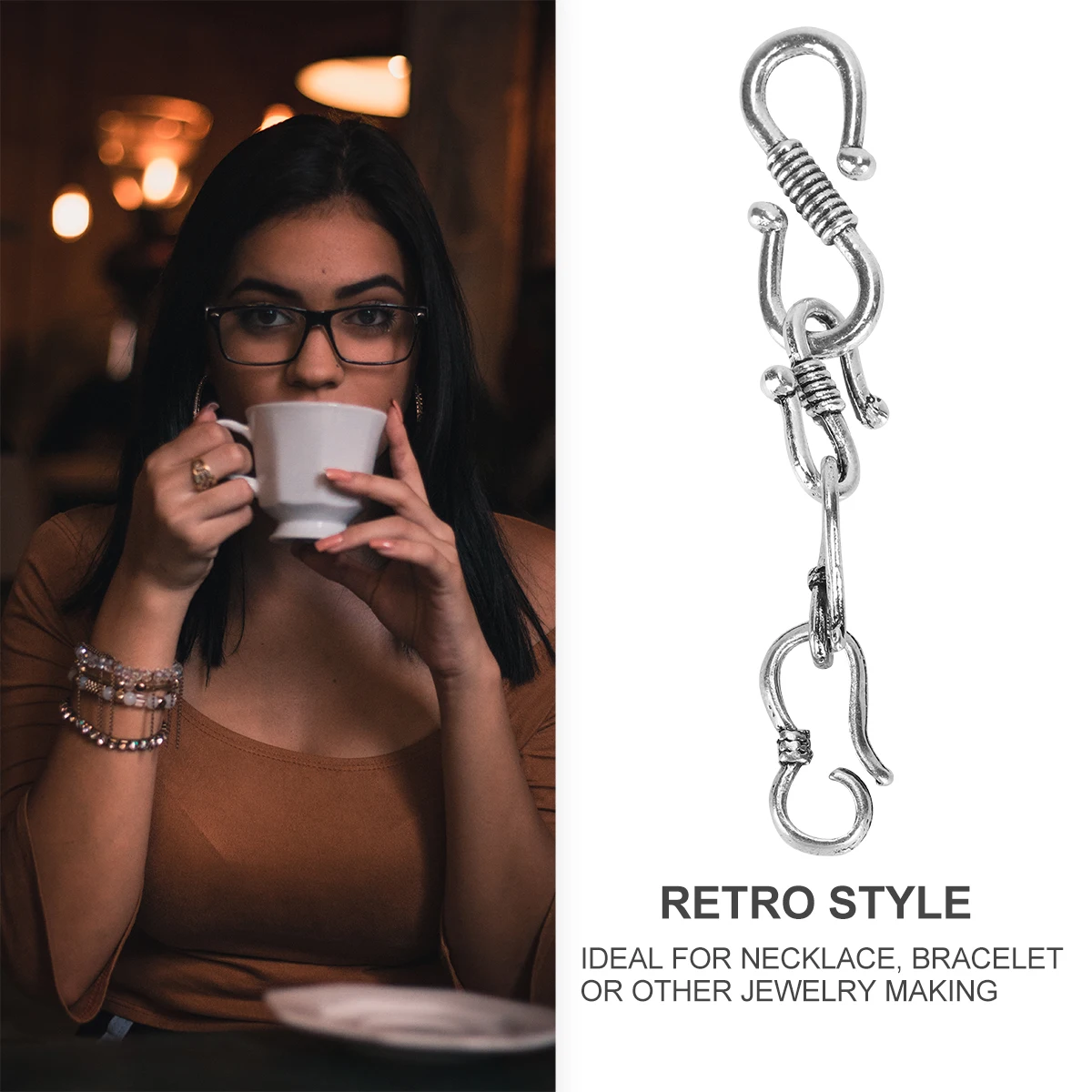 40pcs 3 Styles Tibetan Silver S Hook Clasp Durable Alloy End Connector For Bracelet Necklace Jewelry Making S-Shape
40pcs 3 Styles Tibetan Silver S Hook Clasp Durable Alloy End Connector For Bracelet Necklace Jewelry Making S-Shape