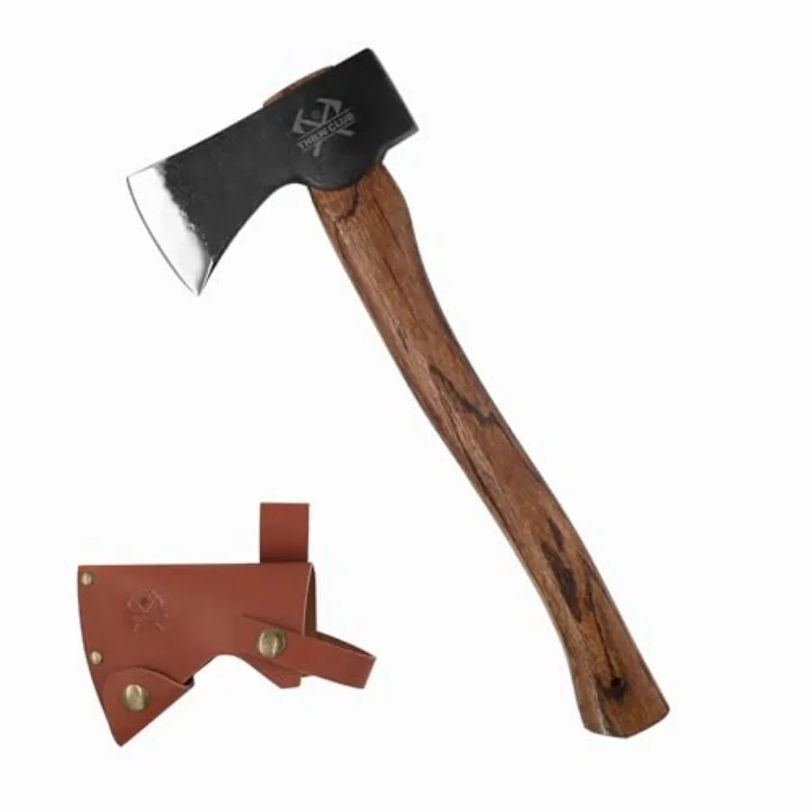 Hand Forged Axe Camping Hatchet with 1065 Carbon Stee and Wooden Hande Bushcraft Hatchet with Leather Sheath and Axe Sharpener
Hand Forged Axe Camping Hatchet with 1065 Carbon Stee and Wooden Hande Bushcraft Hatchet with Leather Sheath and Axe Sharpener