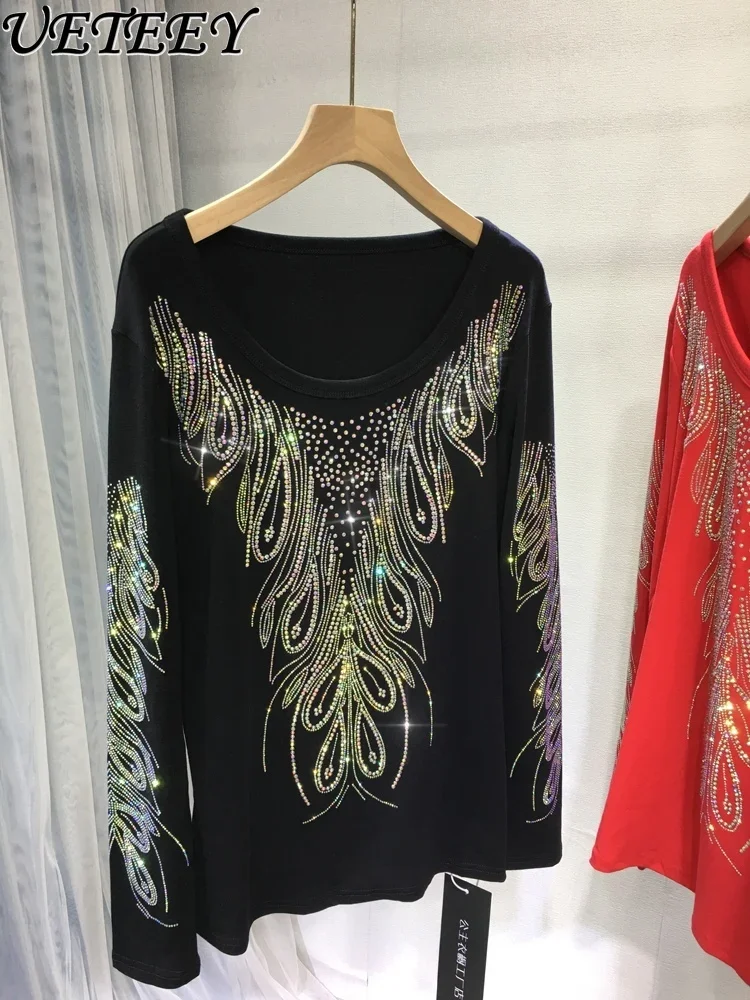 Heavy Embroidery Hot Drilling Bottoming Shirt Women's Light Luxury Cotton Long Sleeve T-Shirt Slim Long Sleeve Round Neck Top
Heavy Embroidery Hot Drilling Bottoming Shirt Women's Light Luxury Cotton Long Sleeve T-Shirt Slim Long Sleeve Round Neck Top