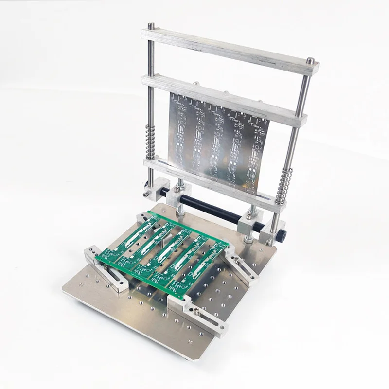 PCB Steel Mesh Solder Paste Printing Platform SMT Manual Mini Machine Wire Printing Tool for Electronic Component Assembly