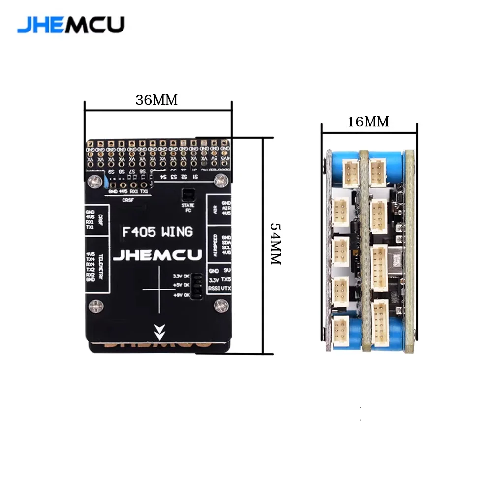 JHEMCU F405 WING MINI Fixed Wing Flight Controller 2-6S LiPo for RC Fixed Wing Model Airplane Dro-ne SpeedyBee F405 Wingapp
JHEMCU F405 WING MINI Fixed Wing Flight Controller 2-6S LiPo for RC Fixed Wing Model Airplane Dro-ne SpeedyBee F405 Wingapp