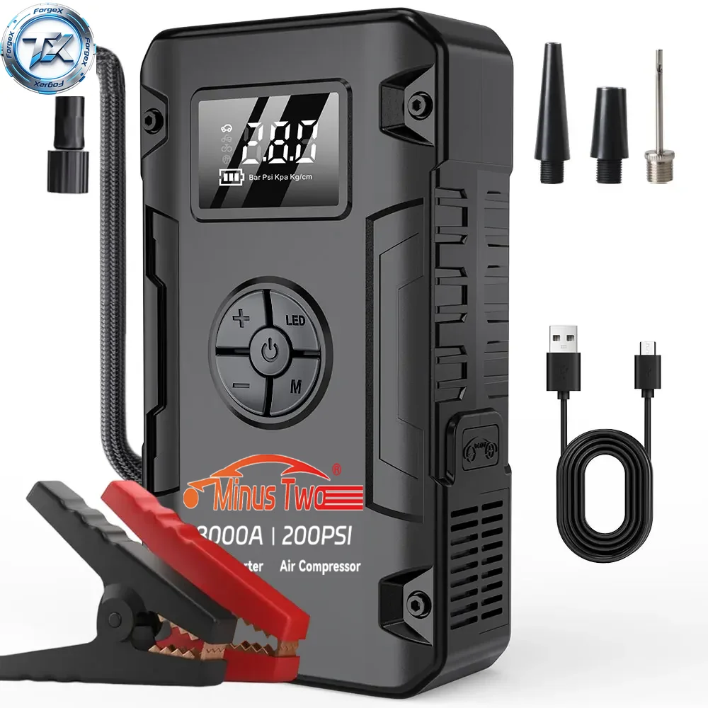 【Multi-functional】Car Jump Starter & Air Compressor Combo Multi-Function Portable Jump Starter Smart Ignition Mobile Power Tool
【Multi-functional】Car Jump Starter & Air Compressor Combo Multi-Function Portable Jump Starter Smart Ignition Mobile Power Tool