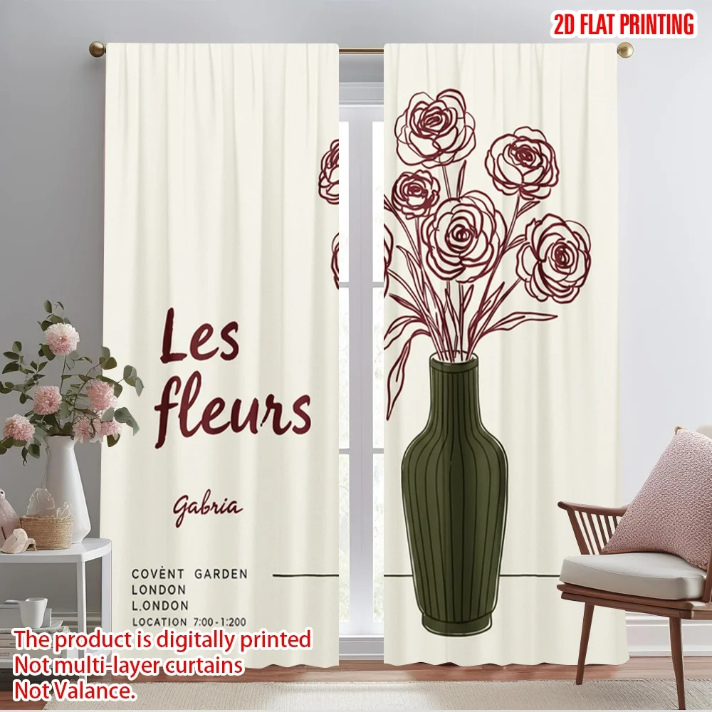 2pcs 2D flat printing Curtain Les Fleurs Vase Illustration Polyester Without Electricity 0 for Multipurpose Event Decoration
2pcs 2D flat printing Curtain Les Fleurs Vase Illustration Polyester Without Electricity 0 for Multipurpose Event Decoration