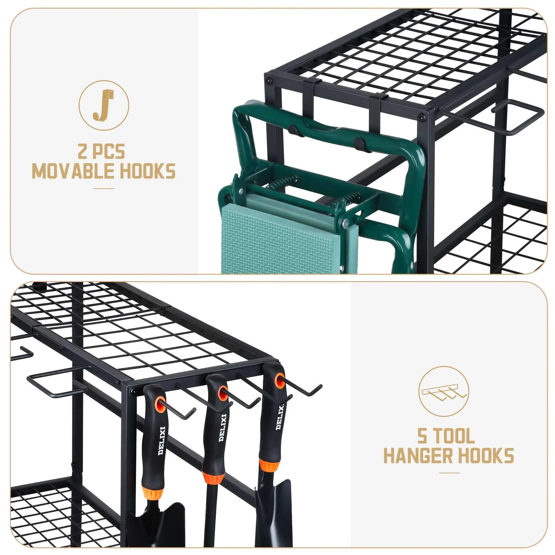 #Three-Layer Metal Garden Cleaning Tool Storage Rack Garage Farm Tool Holder for Yard Shovel and Broom
#Three-Layer Metal Garden Cleaning Tool Storage Rack Garage Farm Tool Holder for Yard Shovel and Broom