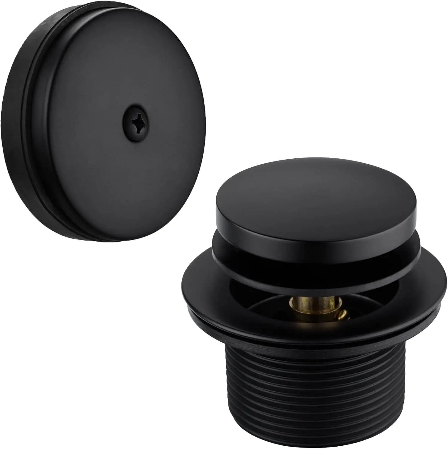 Tip-Toe Bathtub Drain Conversion Kit with Overflow Faceplate, Solid Brass, Matte Black, Easy Install
Tip-Toe Bathtub Drain Conversion Kit with Overflow Faceplate, Solid Brass, Matte Black, Easy Install