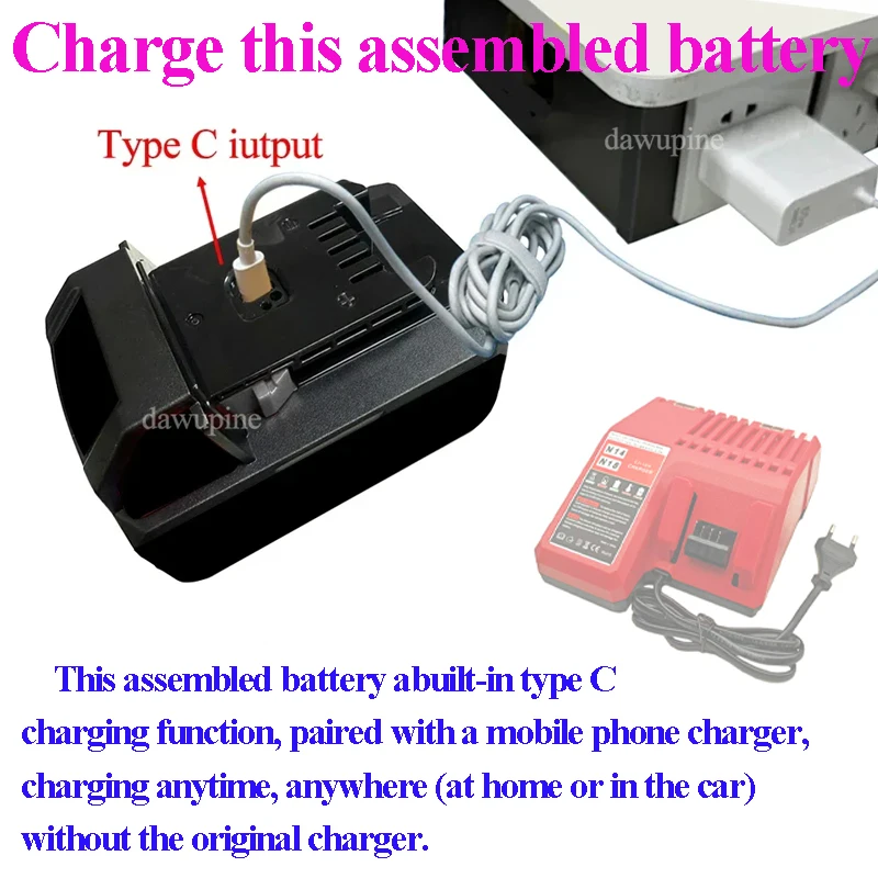 10*18650 Box BMS PCBA For Milwaukee 18V Lithium Battery Case Type C Power Bank Charger For M18 Housings Protection Circuit Board
10*18650 Box BMS PCBA For Milwaukee 18V Lithium Battery Case Type C Power Bank Charger For M18 Housings Protection Circuit Board