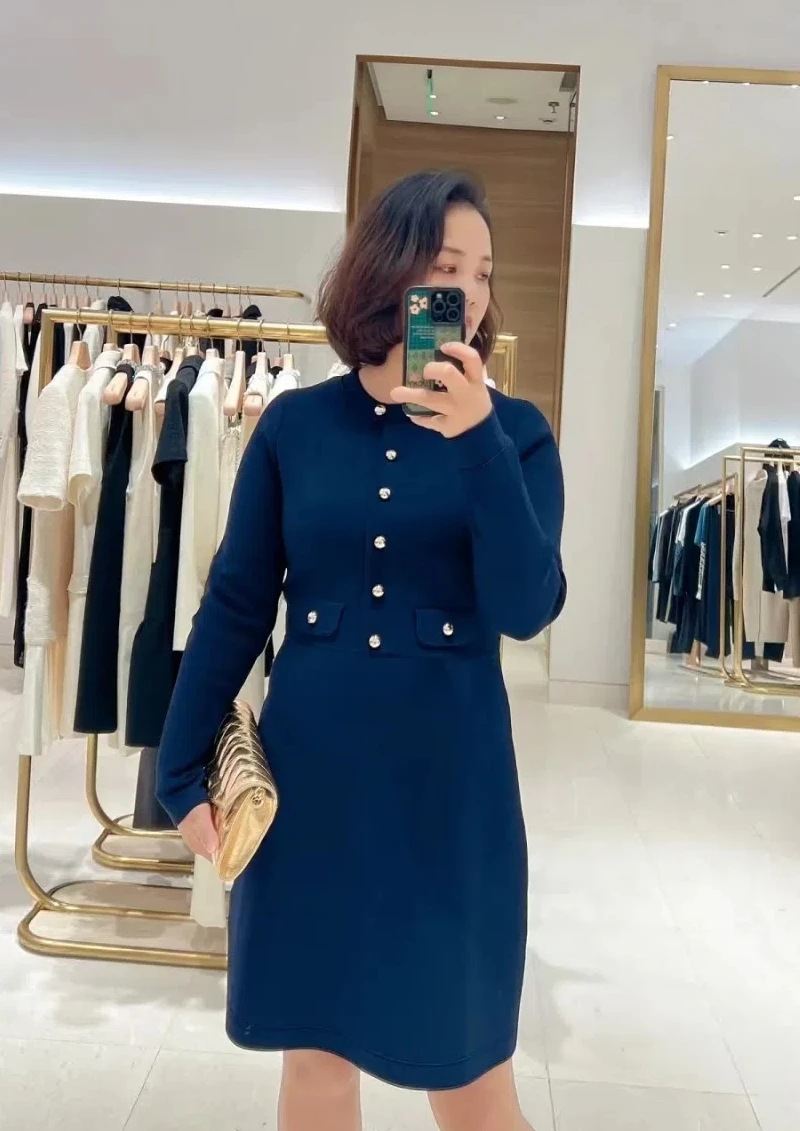 Deep Blue Commuting Dress Versatile Round Neck Knitted 2025 Spring New Style French Niche Birthday Dress for Women Clothes
Deep Blue Commuting Dress Versatile Round Neck Knitted 2025 Spring New Style French Niche Birthday Dress for Women Clothes