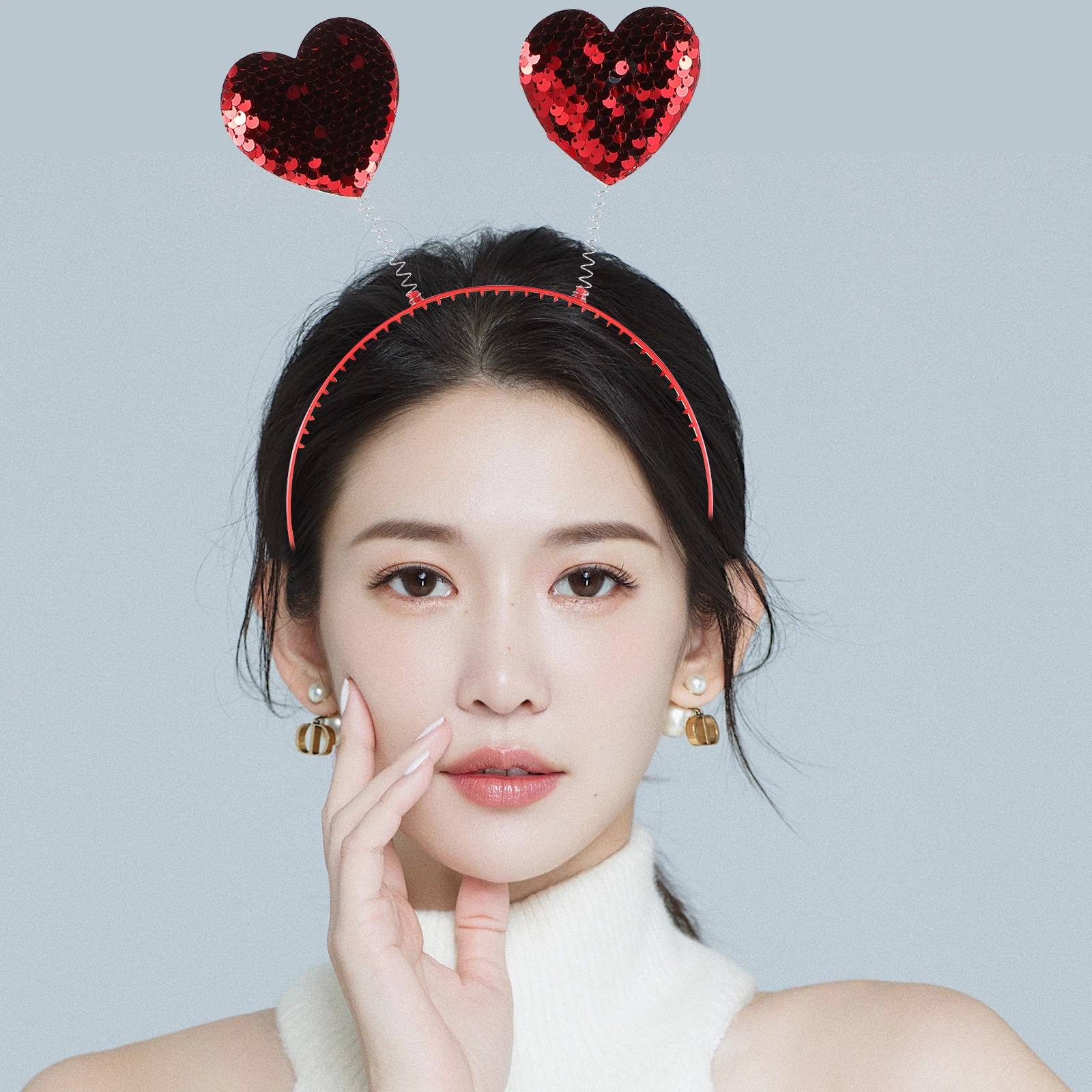 Heart Shaped Sequin Headband Women Girls Valentine Birthday Accessories Holiday Gift Hair Hoop Styling Tool Bright Color Kids
Heart Shaped Sequin Headband Women Girls Valentine Birthday Accessories Holiday Gift Hair Hoop Styling Tool Bright Color Kids