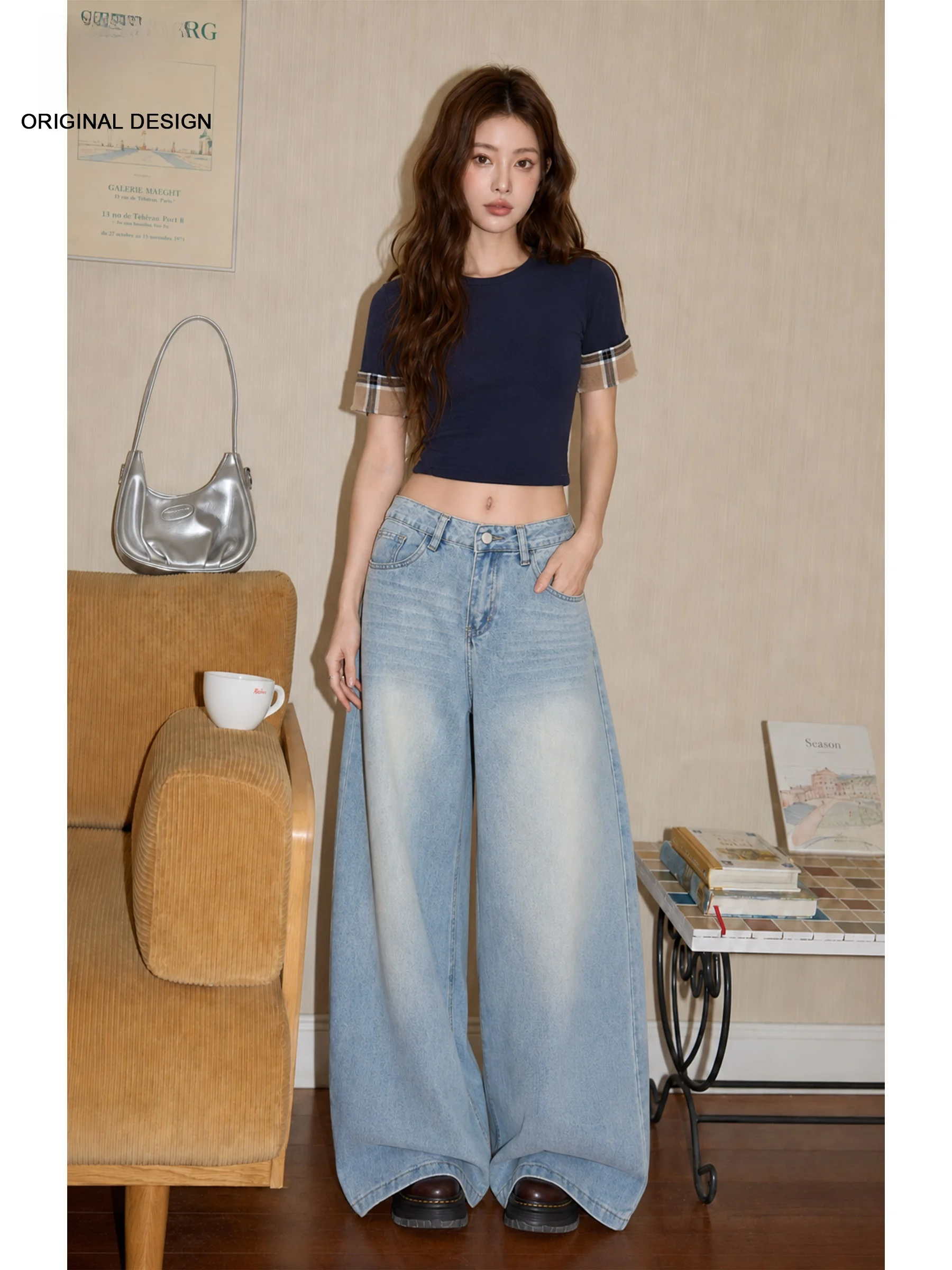 Light Blue High Waist Wide Leg Denim Jeans Women's Summer Thin Loose Slimming Drapey Straight Cut Pants Casual American Style
Light Blue High Waist Wide Leg Denim Jeans Women's Summer Thin Loose Slimming Drapey Straight Cut Pants Casual American Style