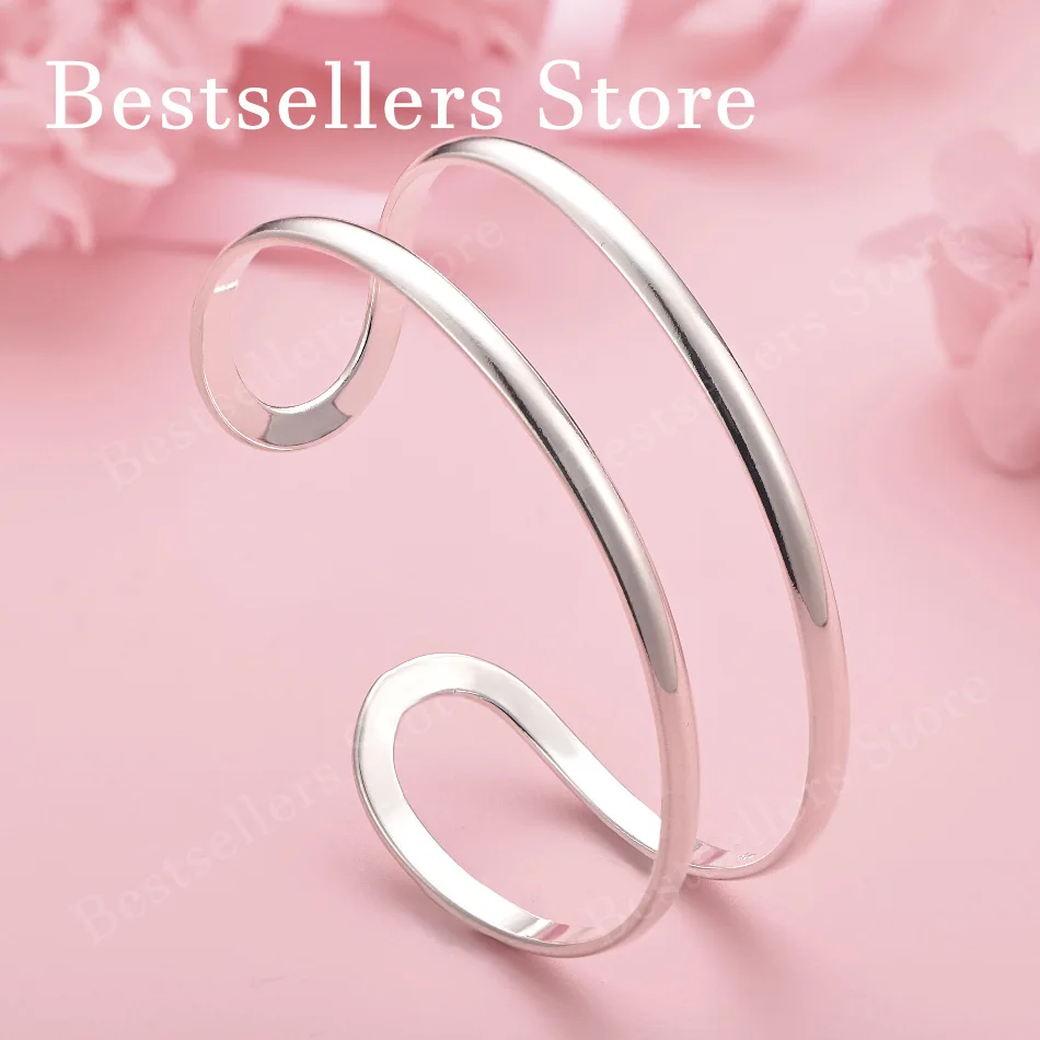 Luxurious 925 sterling silver exquisite double-layer open bracelet for women's fashion parties, wedding jewelry
Luxurious 925 sterling silver exquisite double-layer open bracelet for women's fashion parties, wedding jewelry