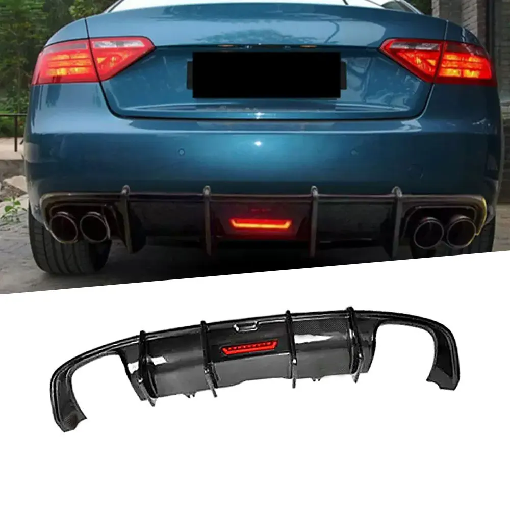 Rear Diffuser Splitter With LED Light for Audi A5 Standard Coupe 2008-2011 Rear Bumper Bodykits Guard Spoiler Carbon Fiber
Rear Diffuser Splitter With LED Light for Audi A5 Standard Coupe 2008-2011 Rear Bumper Bodykits Guard Spoiler Carbon Fiber