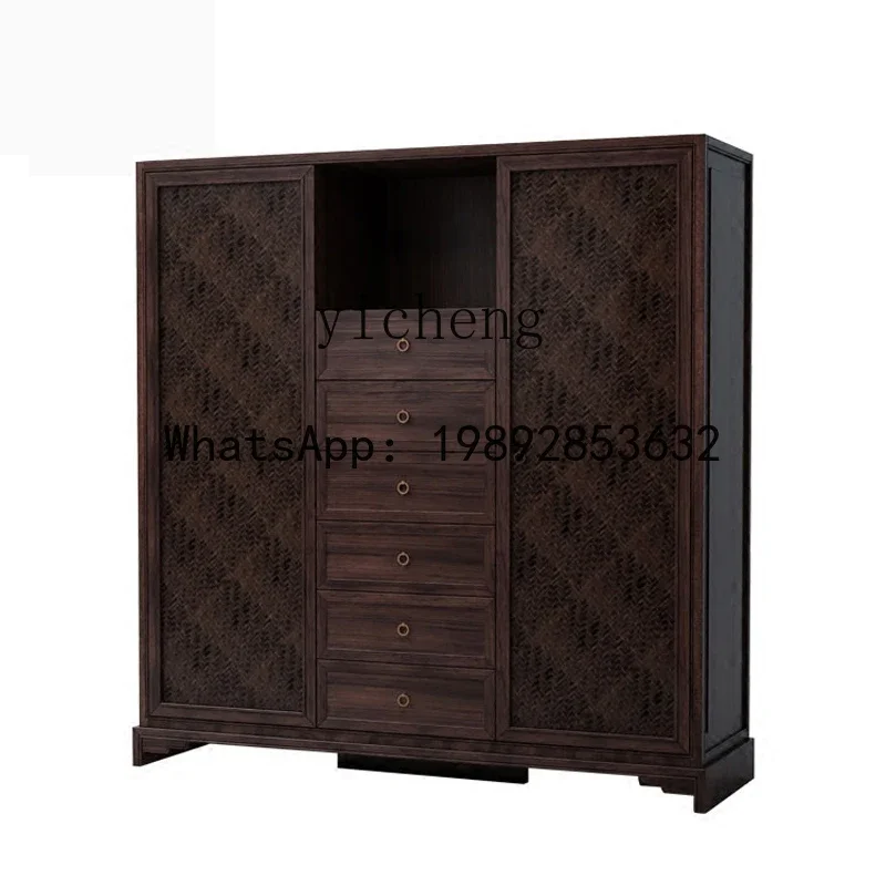 W8- New Chinese Style Wardrobe Solid Wood Modern Chinese Style Simple Bedroom Multi-purpose Storage Cabinet
W8- New Chinese Style Wardrobe Solid Wood Modern Chinese Style Simple Bedroom Multi-purpose Storage Cabinet