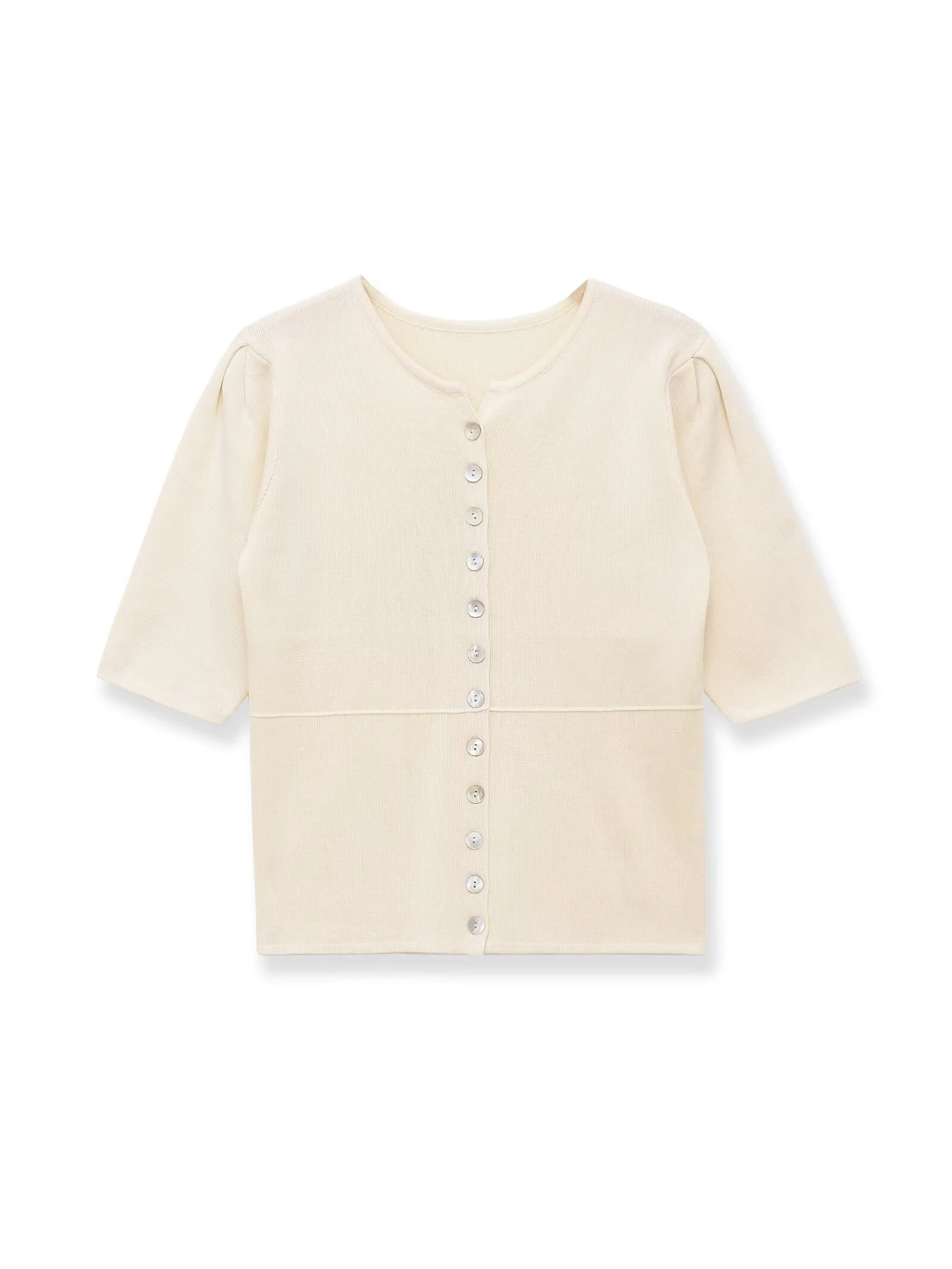 European and American summer new women's clothing style simple and versatile round neck short sleeved casual knitted jacket
European and American summer new women's clothing style simple and versatile round neck short sleeved casual knitted jacket