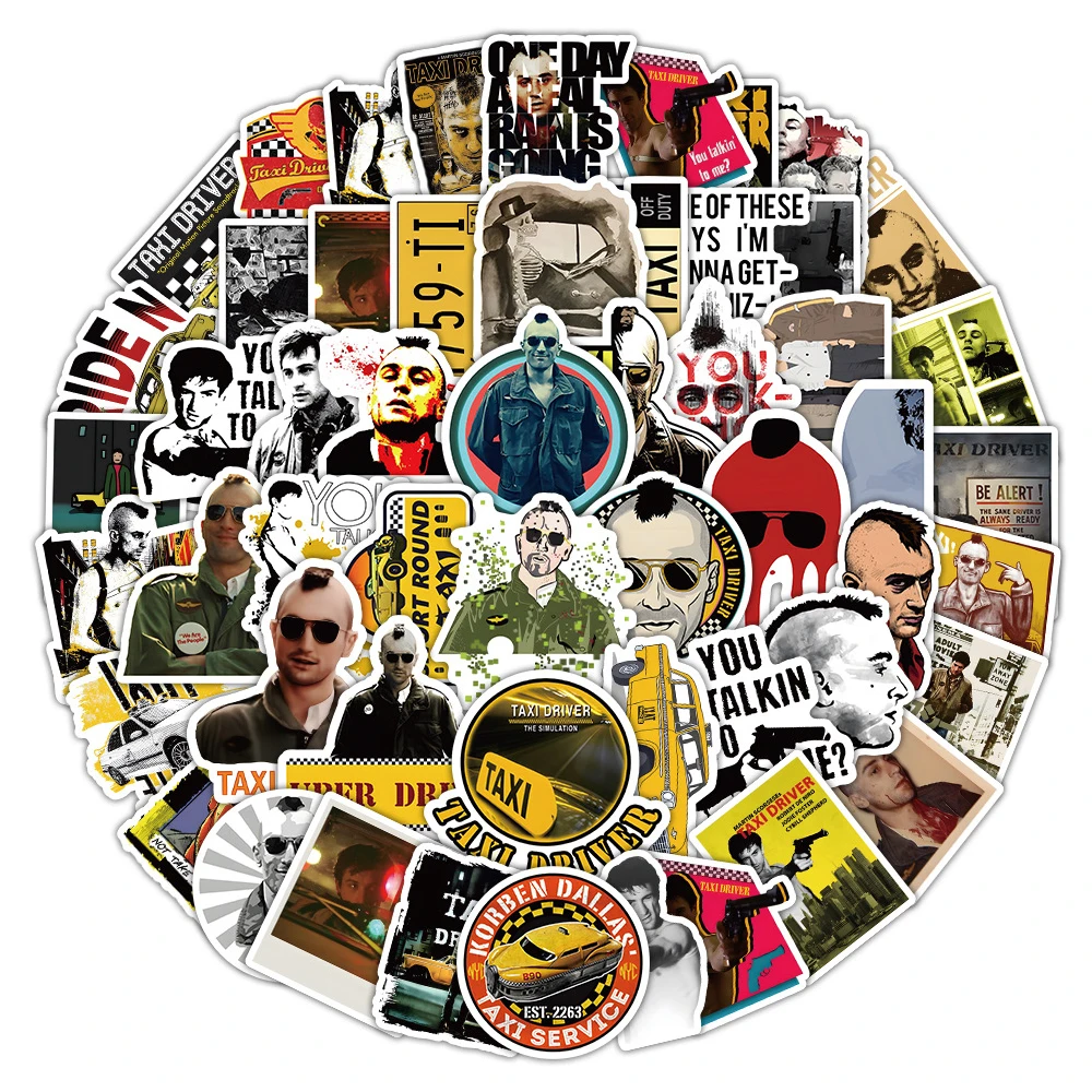 10/30/50pcs Movie Taxi Driver Stickers Cool Graffiti Luggage Bike Motorcycle Car Waterproof Cartoon DIY Sticker Decals Wholesale
10/30/50pcs Movie Taxi Driver Stickers Cool Graffiti Luggage Bike Motorcycle Car Waterproof Cartoon DIY Sticker Decals Wholesale