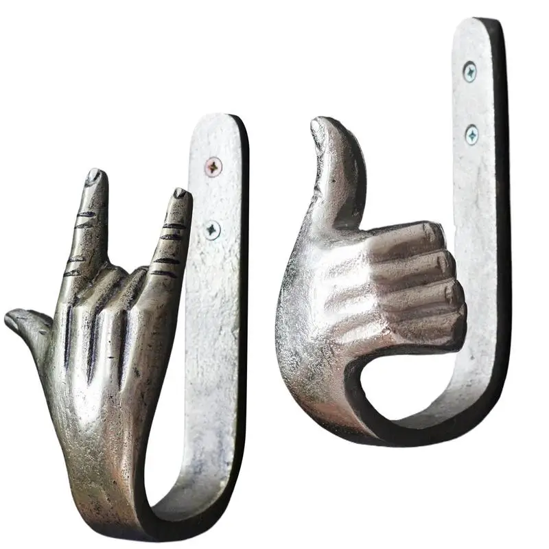 1PC Funny Metal Hand Hooks Multifunctional Thumb Wall Hook Wall-Mounted For Hats Scarves Bags Storage holder Bathroom Supplies
1PC Funny Metal Hand Hooks Multifunctional Thumb Wall Hook Wall-Mounted For Hats Scarves Bags Storage holder Bathroom Supplies
