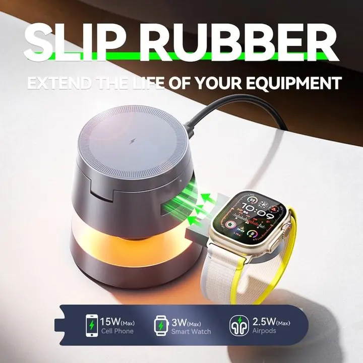 Магнитное беспроводное зарядное устройство со светодиодной подсветкой для Magsafe iPhone 17, 16, 15, 14, 13, 12, Apple Watch 9, 8, станция быстрой зарядки Airpods Pro
Магнитное беспроводное зарядное устройство со светодиодной подсветкой для Magsafe iPhone 17, 16, 15, 14, 13, 12, Apple Watch 9, 8, станция быстрой зарядки Airpods Pro
