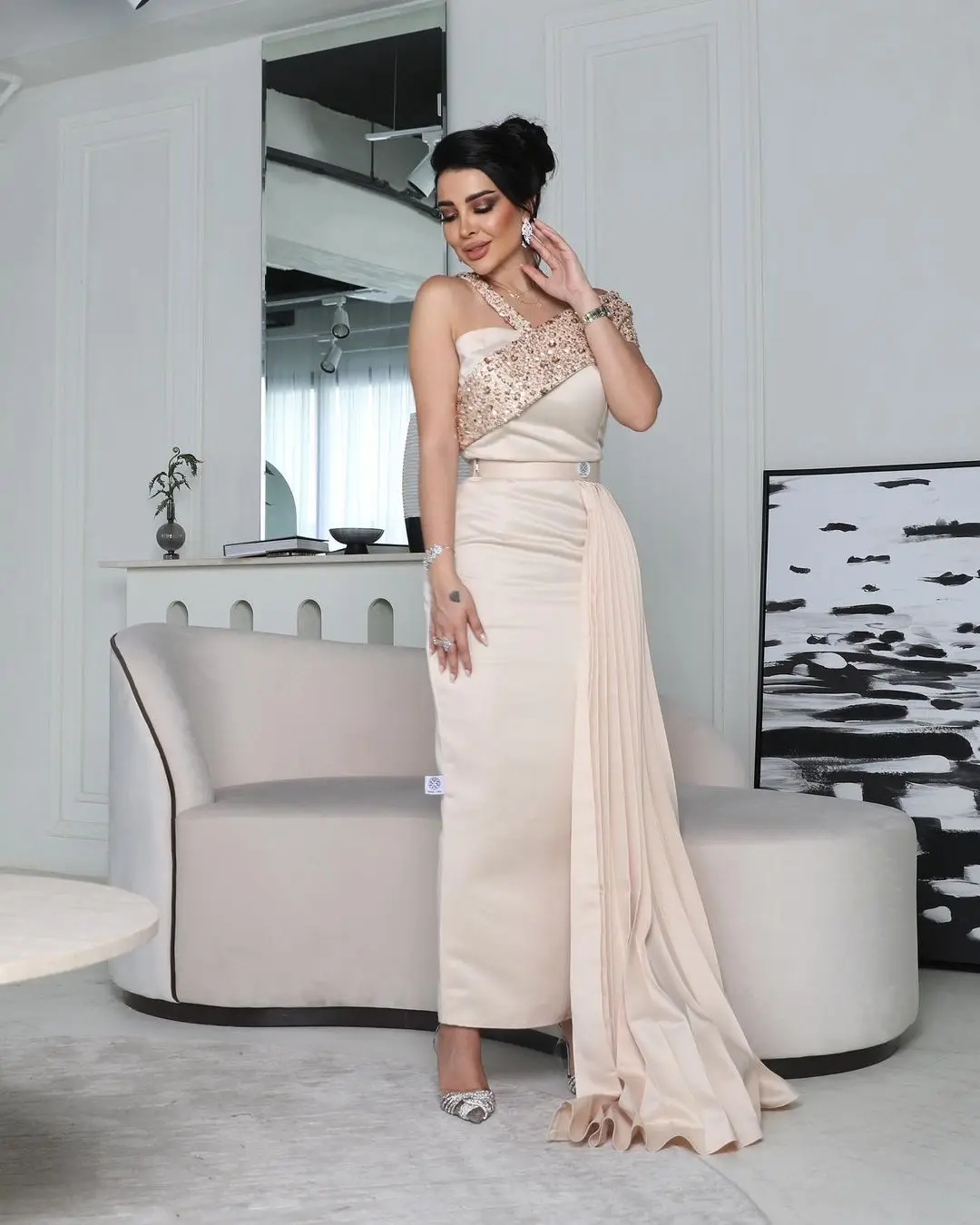Sexy Mermaid One Shoulder Prom Dresses Beadings Sleeveless Ankle Length Party Dresses Formal Occasion Dresses
Sexy Mermaid One Shoulder Prom Dresses Beadings Sleeveless Ankle Length Party Dresses Formal Occasion Dresses