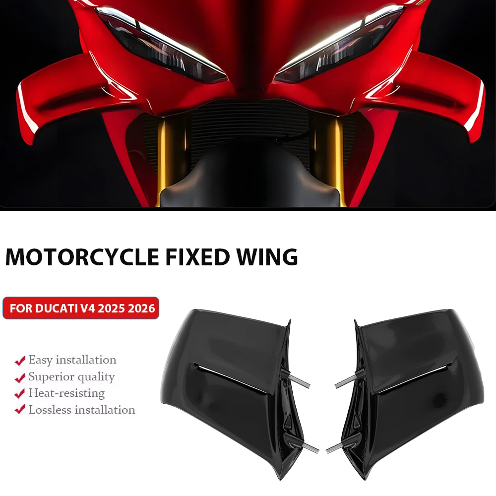 For DUCATI Panigale V4 V4S V4R, 2025 2026 Motorcycle Fairing Winglets Spoiler Accessories ,Side Panels Fixed Wing abs carbon
For DUCATI Panigale V4 V4S V4R, 2025 2026 Motorcycle Fairing Winglets Spoiler Accessories ,Side Panels Fixed Wing abs carbon