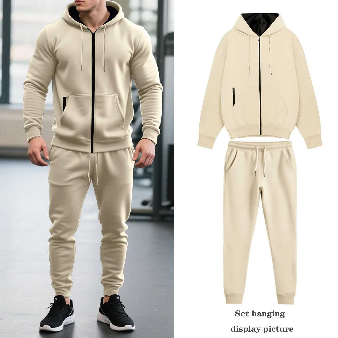 Men's 2-Piece Winter Tracksuit Set with Hoodie Fleece Lined Zip Up Sweatshirt Pants Thermal Sportswear Gym Running Streetwear
Men's 2-Piece Winter Tracksuit Set with Hoodie Fleece Lined Zip Up Sweatshirt Pants Thermal Sportswear Gym Running Streetwear