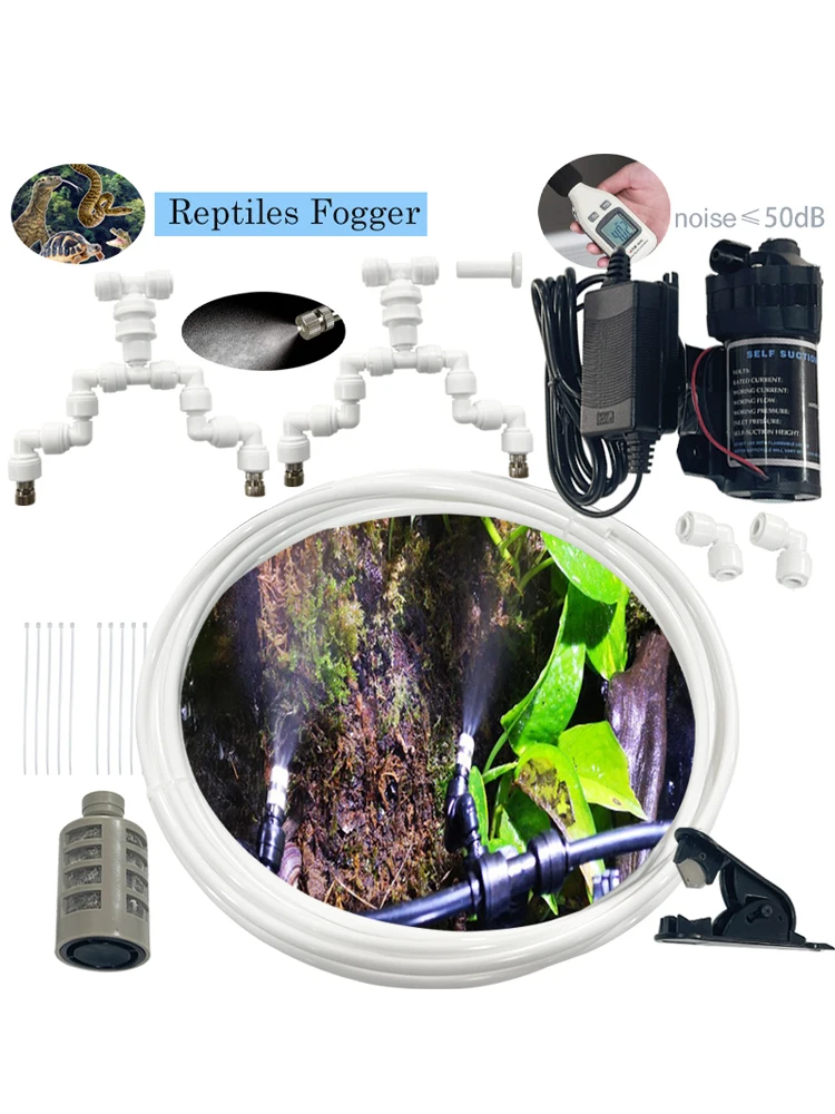 Reptile Mister Misting System For Terrarium Chameleon Turtle Lizard Tank Mister With 360°Adjustable Nozzles
Reptile Mister Misting System For Terrarium Chameleon Turtle Lizard Tank Mister With 360°Adjustable Nozzles