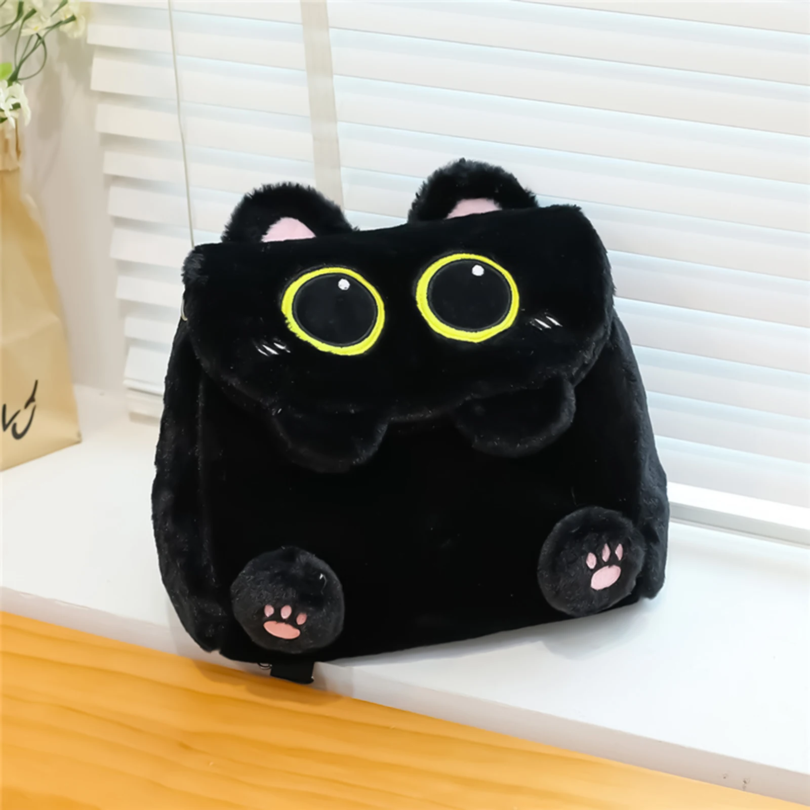 Plush Cat Backpack Cute Kitten School Bag Large Capacity Travel Daypack Fashionable Backpack for Teens Kids Black
Plush Cat Backpack Cute Kitten School Bag Large Capacity Travel Daypack Fashionable Backpack for Teens Kids Black