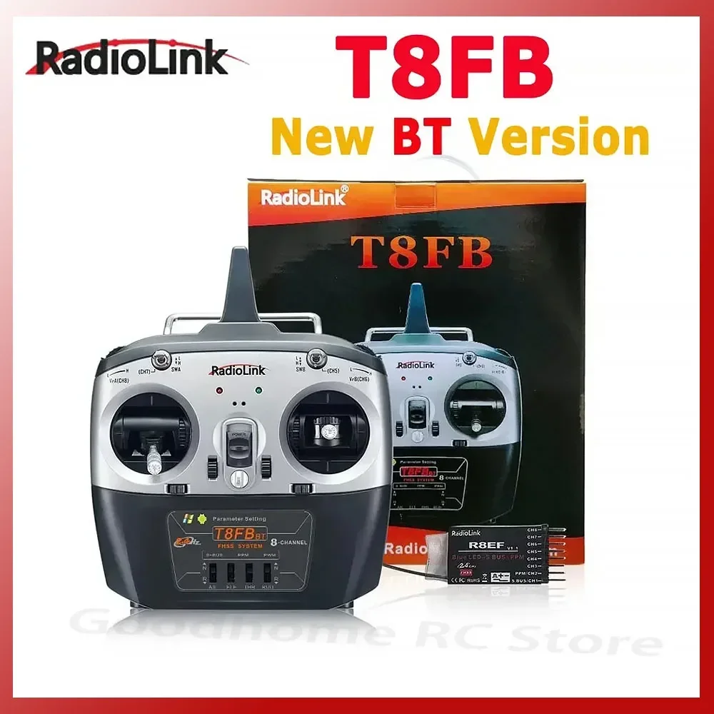 Радиоконтроллер Radiolink T8FB BT, 8 каналов, 2,4 ГГц, с приемником R8EF, дистанционный передатчик для FPV-дрона
Радиоконтроллер Radiolink T8FB BT, 8 каналов, 2,4 ГГц, с приемником R8EF, дистанционный передатчик для FPV-дрона