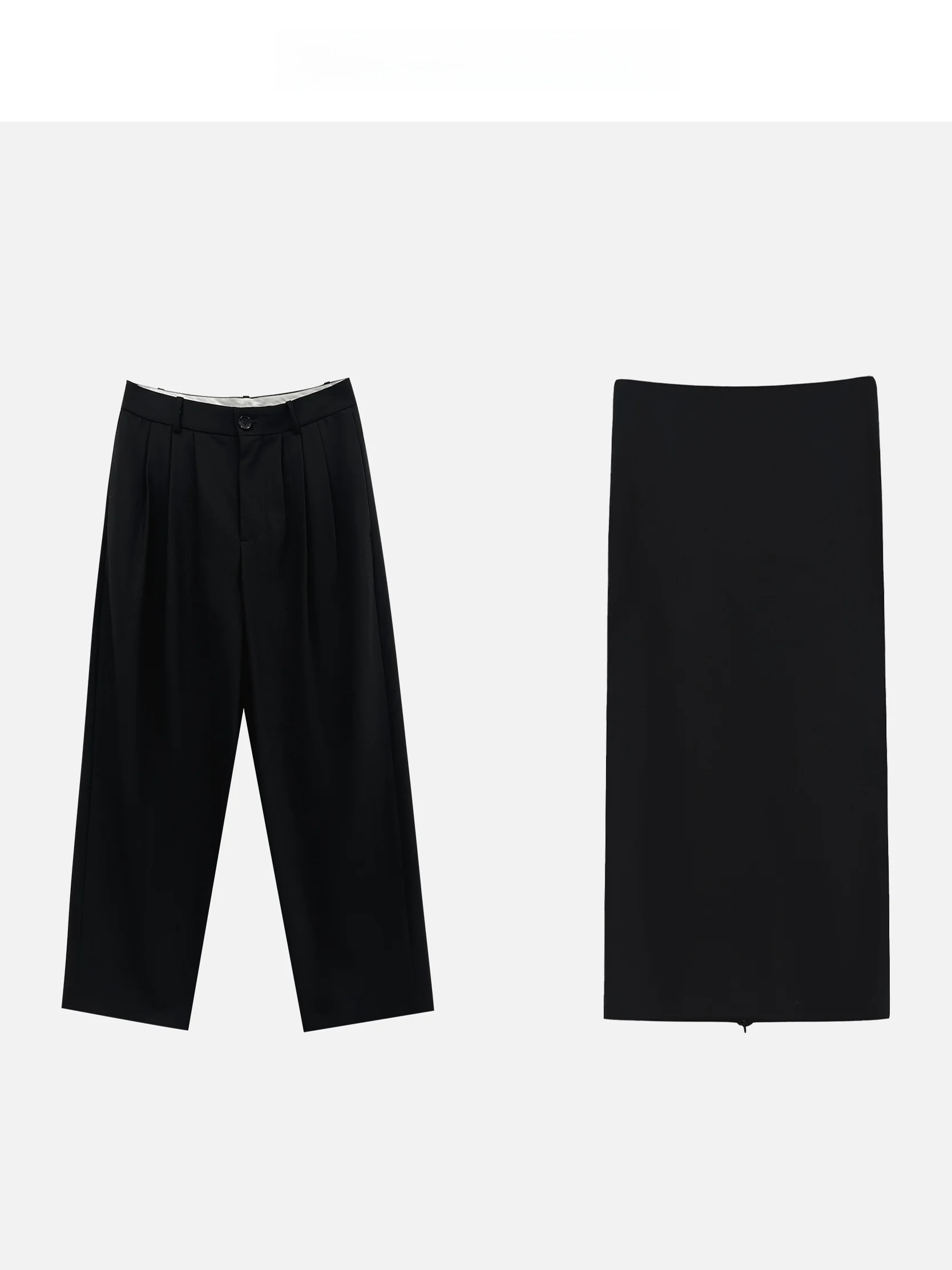 Le Samedi Wool Drape Casual Straight Leg Pants Women's Black Midi Skirt Spring Season Fashion Casual Style mid Waist Trousers
Le Samedi Wool Drape Casual Straight Leg Pants Women's Black Midi Skirt Spring Season Fashion Casual Style mid Waist Trousers