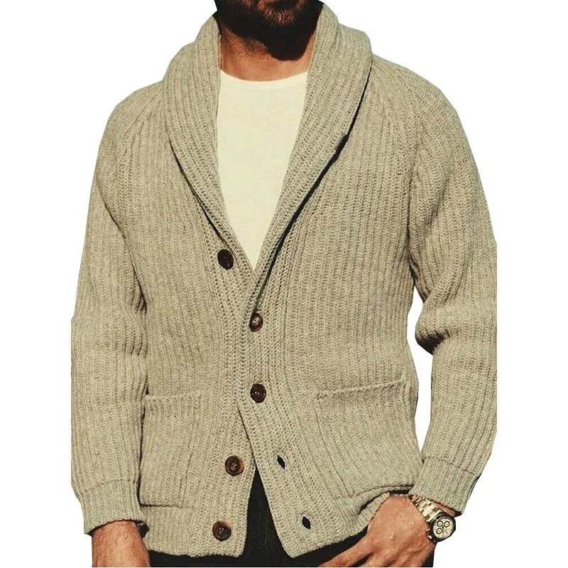 Faionable Knitted Sweater for Men Vintage Long Sve Pure Color Turn-down Collar Outerwear Casual Urban Sle Cotton Blend
Faionable Knitted Sweater for Men Vintage Long Sve Pure Color Turn-down Collar Outerwear Casual Urban Sle Cotton Blend