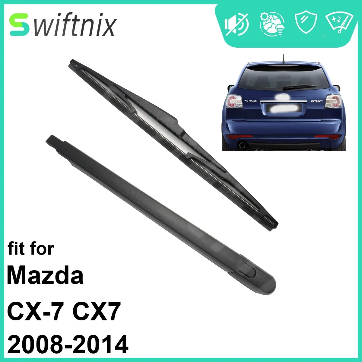 Щетка заднего стеклоочистителя автомобиля Arm набор 2 шт. для Mazda CX-7 CX7 2008-2014, задняя дверь ветрового стекла 2008, 2009, 2010, 2011, 2012, 2013, 2014
Щетка заднего стеклоочистителя автомобиля Arm набор 2 шт. для Mazda CX-7 CX7 2008-2014, задняя дверь ветрового стекла 2008, 2009, 2010, 2011, 2012, 2013, 2014