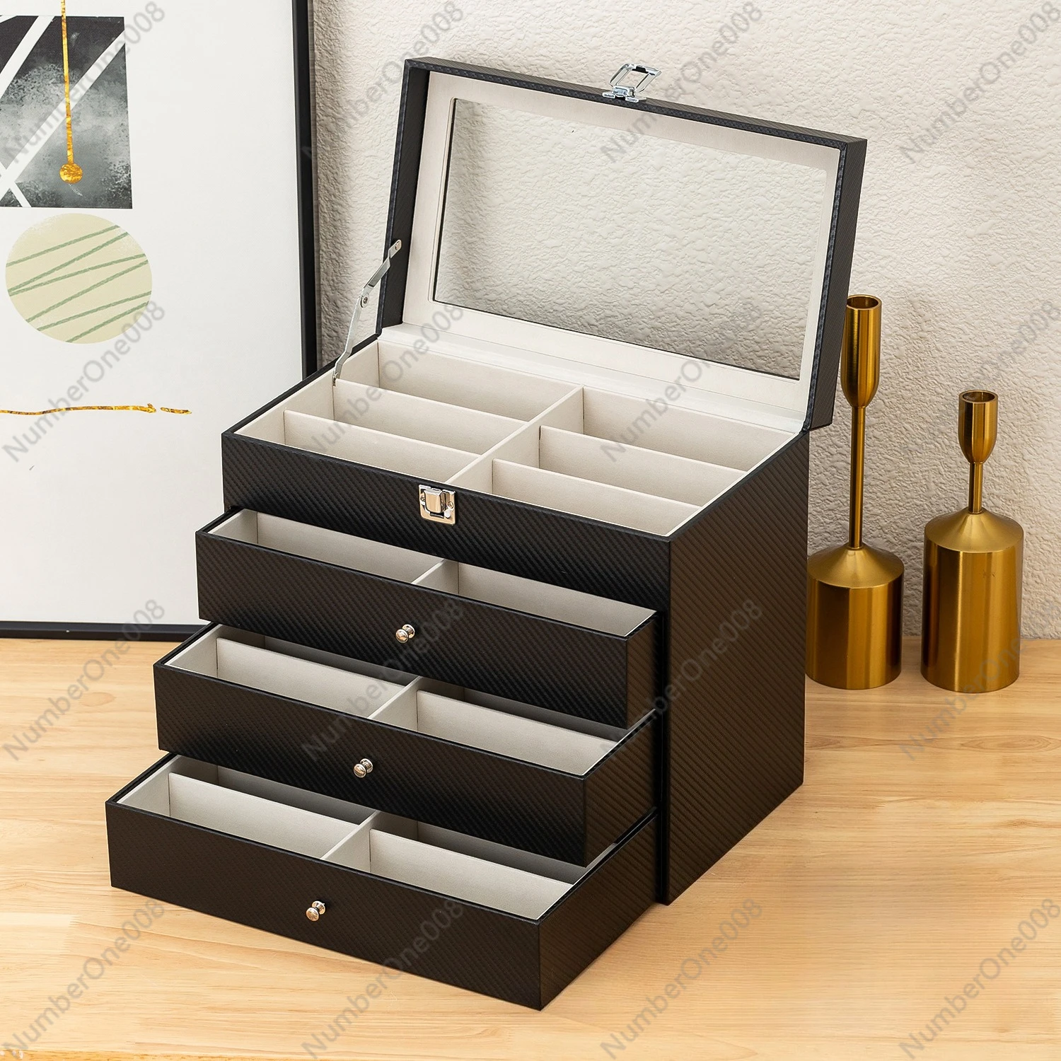 24 Slot Eyeglass Display Case Large Capacity PU Leather Organizer for Sunglasses Storage Retail Optical Shop Showcase
24 Slot Eyeglass Display Case Large Capacity PU Leather Organizer for Sunglasses Storage Retail Optical Shop Showcase